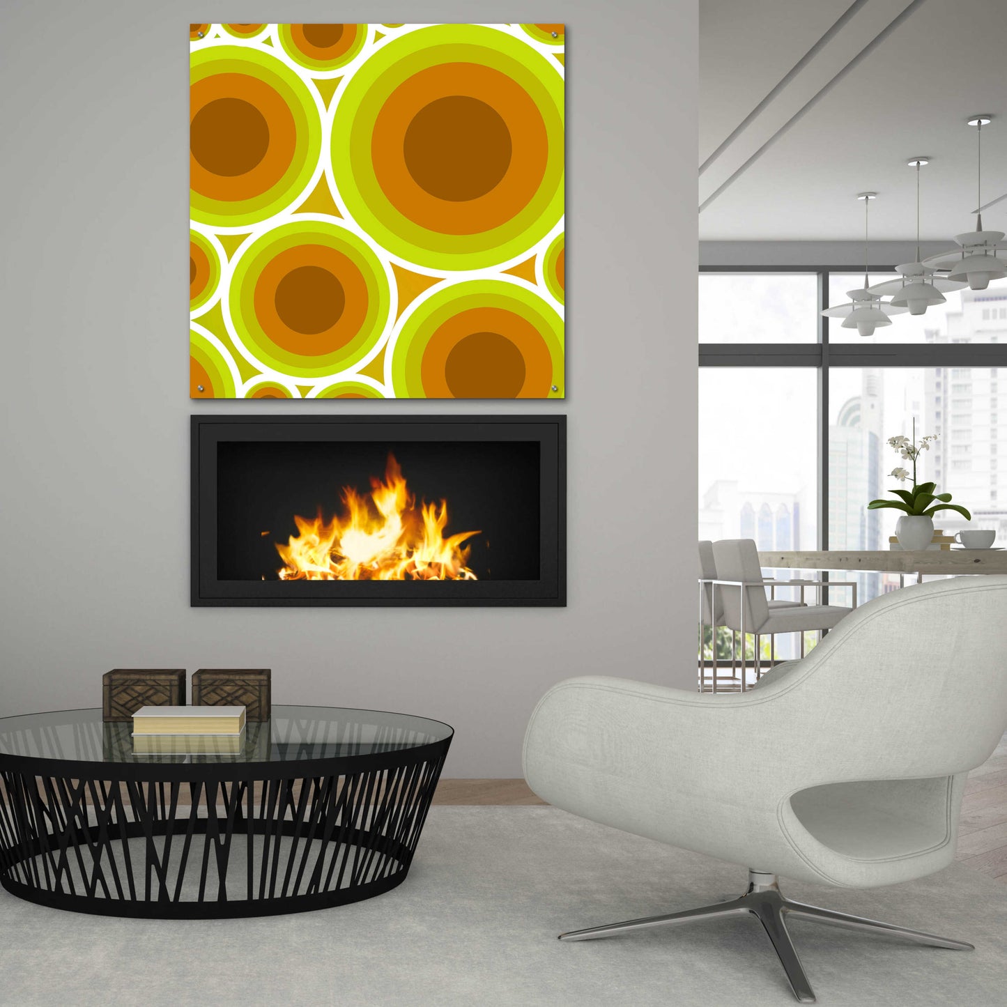 Epic Art 'Circles 2' by GraphINC, Acrylic Glass Wall Art,36x36