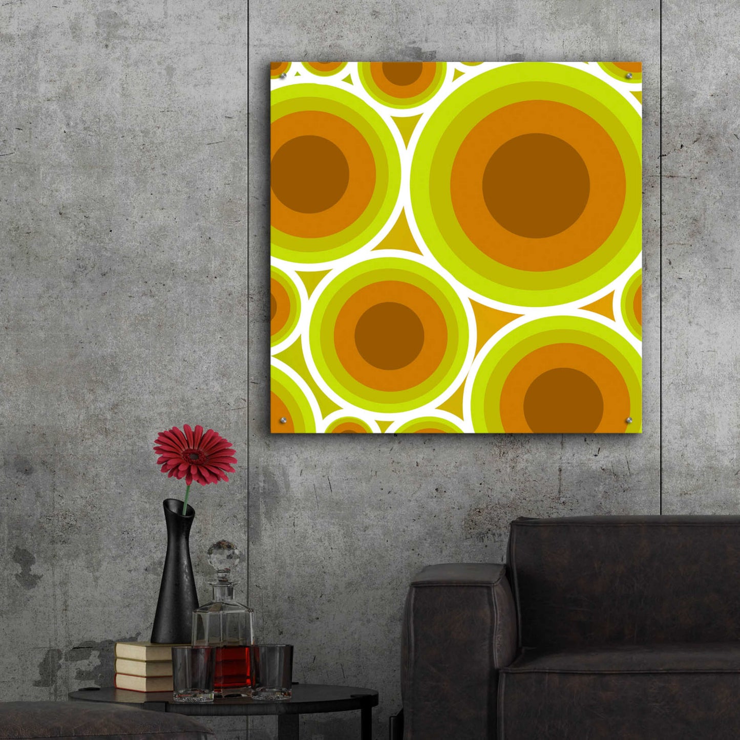 Epic Art 'Circles 2' by GraphINC, Acrylic Glass Wall Art,36x36