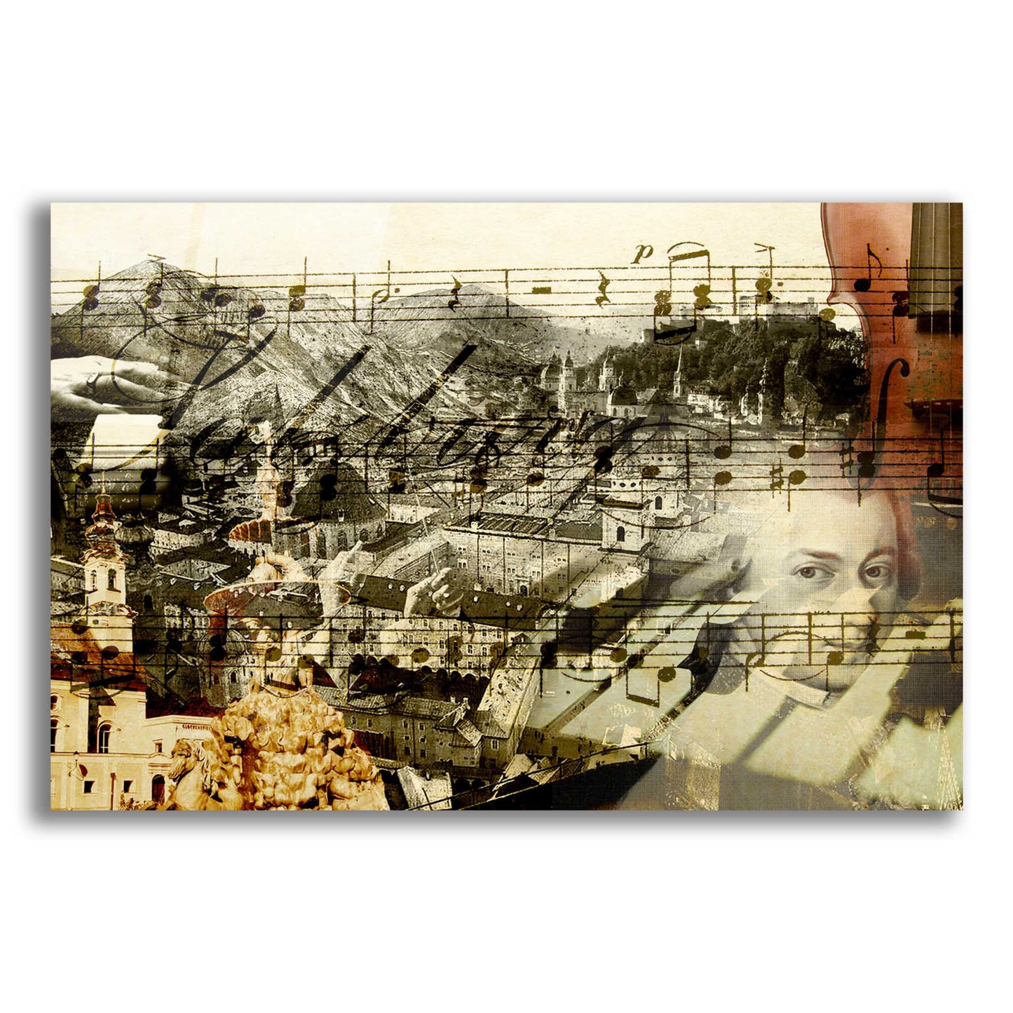 Epic Art 'Classical Music' by GraphINC, Acrylic Glass Wall Art,16x12