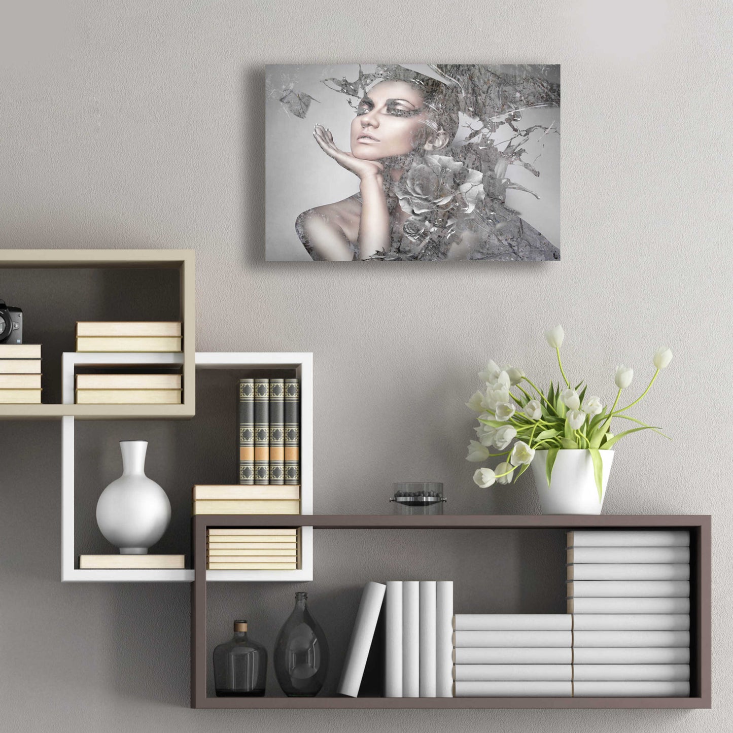 Epic Art 'Cool Grey' by GraphINC, Acrylic Glass Wall Art,24x16