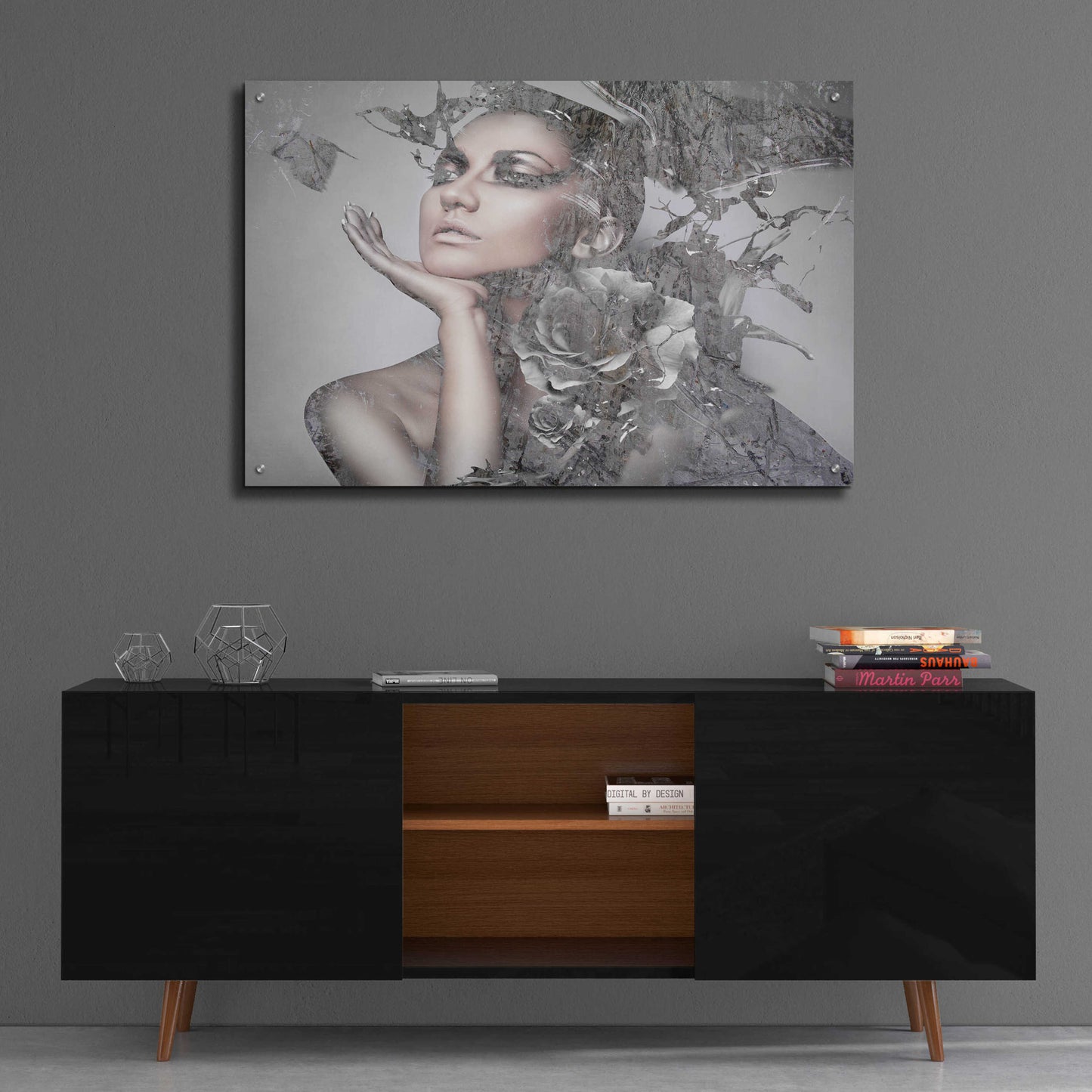 Epic Art 'Cool Grey' by GraphINC, Acrylic Glass Wall Art,36x24