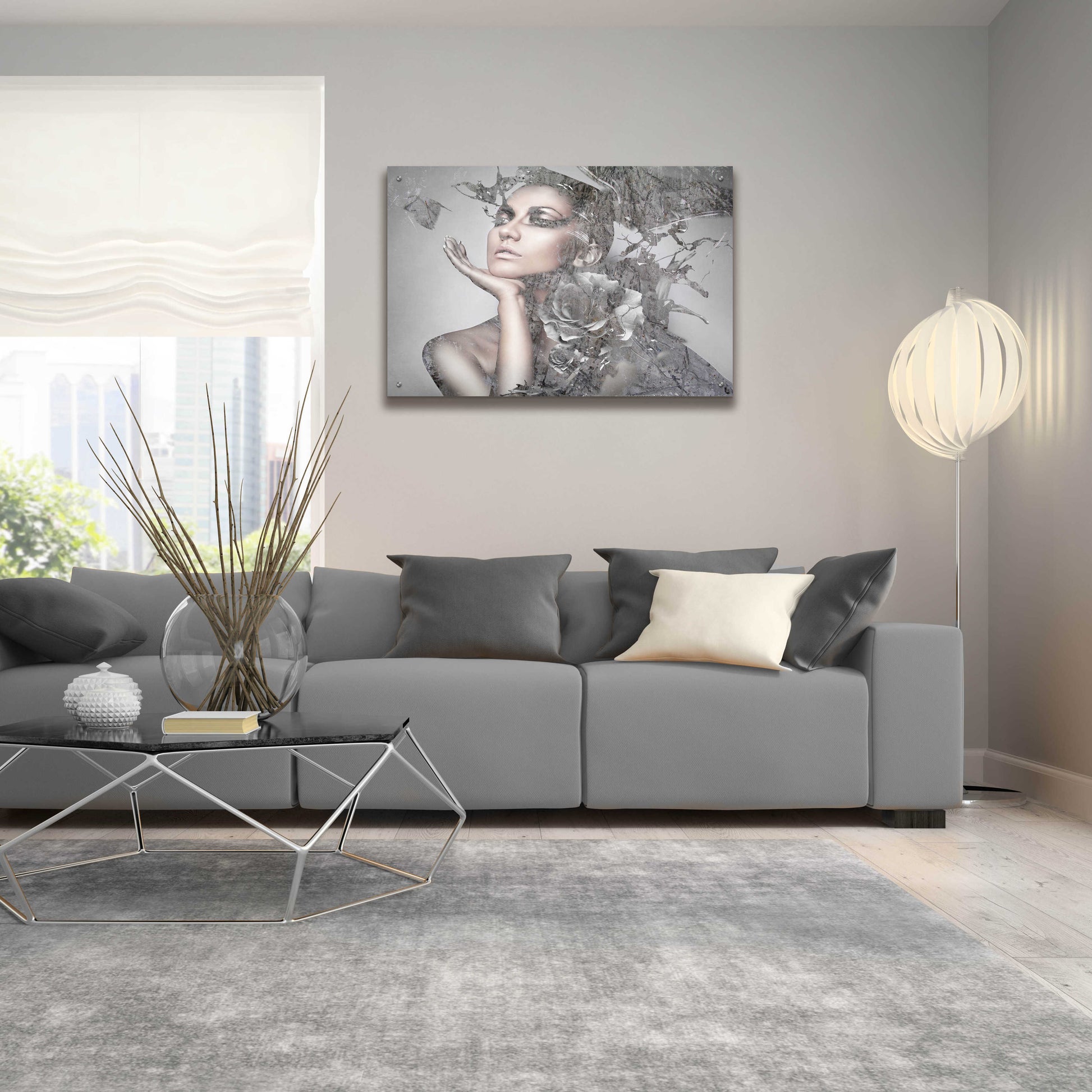 Epic Art 'Cool Grey' by GraphINC, Acrylic Glass Wall Art,36x24