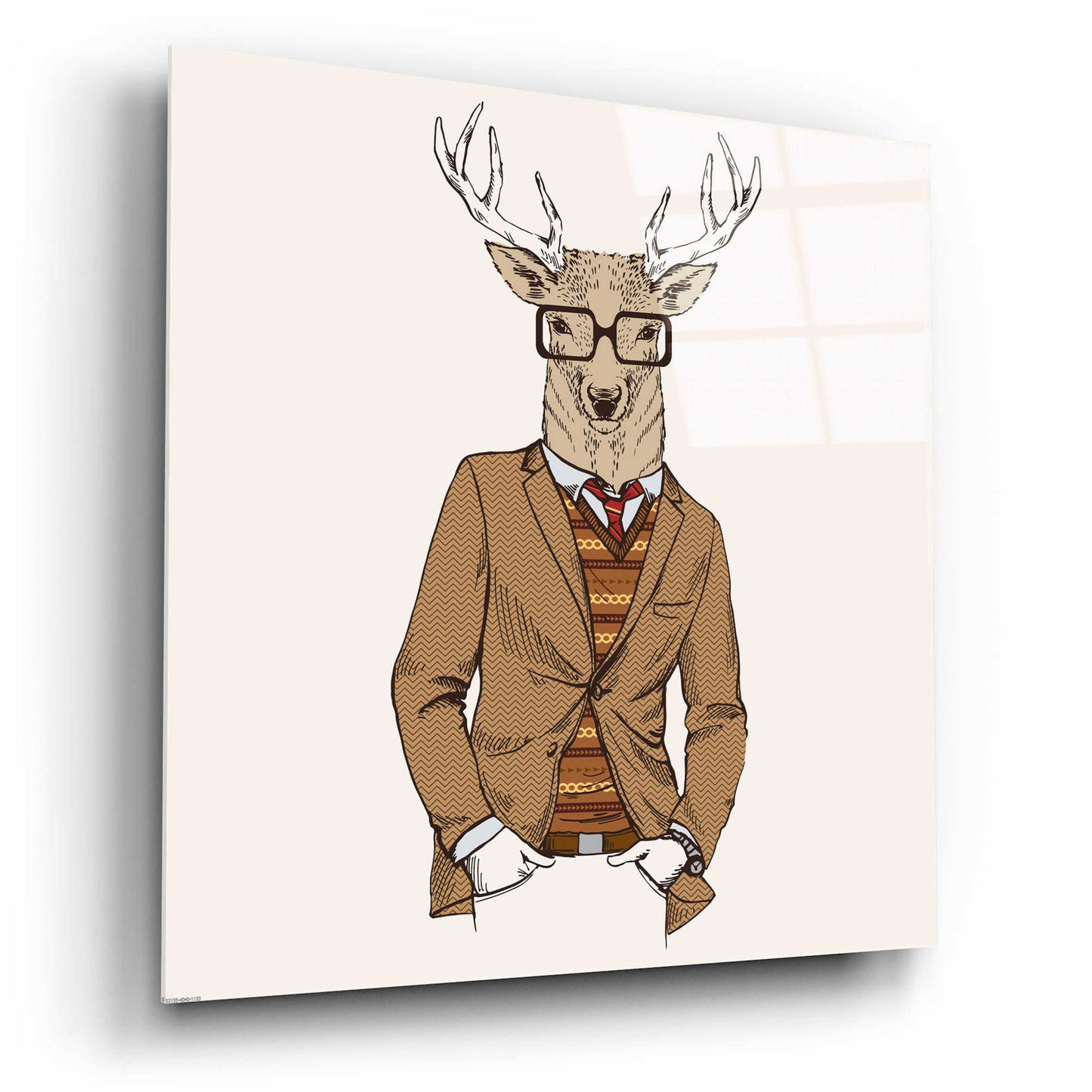 Epic Art 'Deer-man 1' by GraphINC, Acrylic Glass Wall Art,12x12