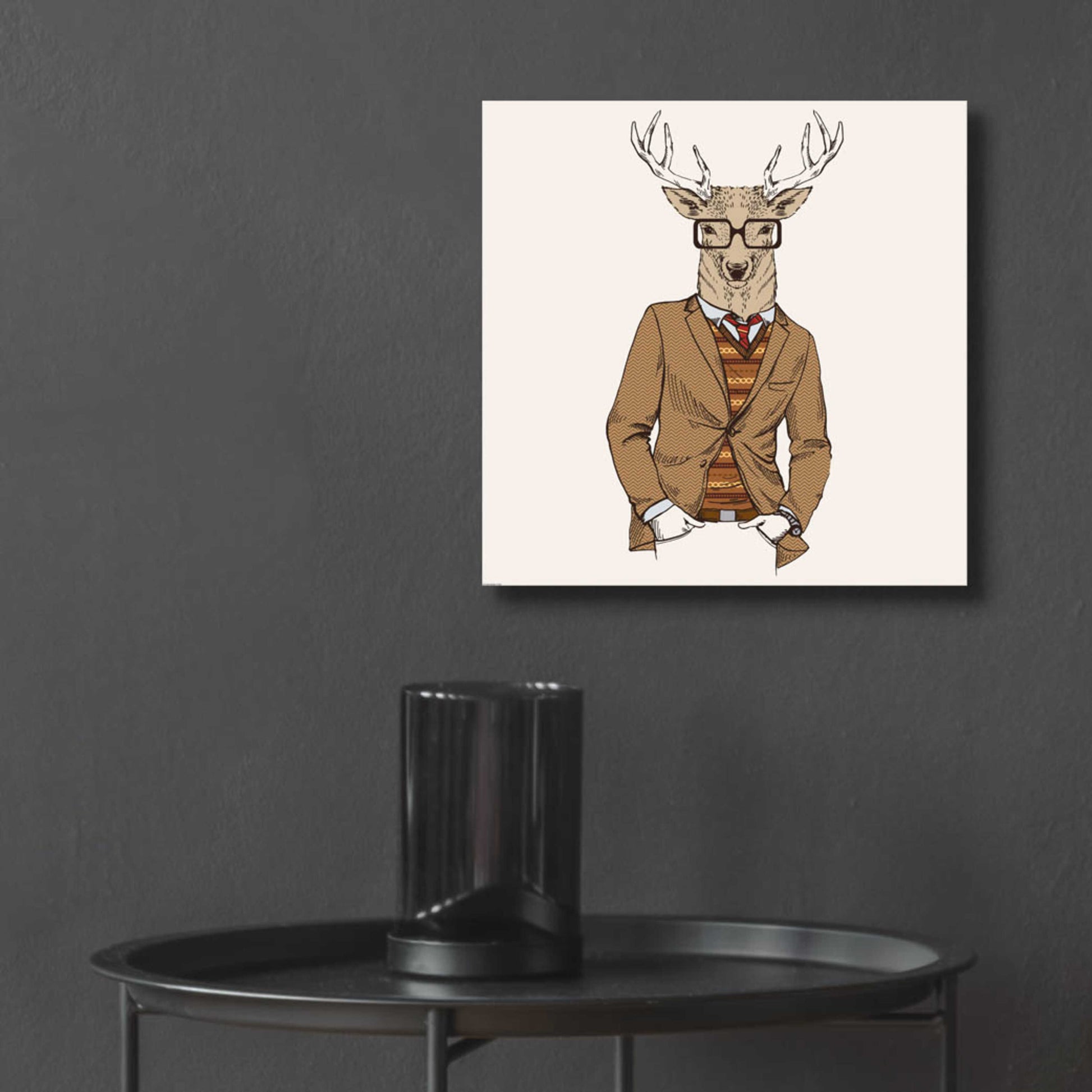 Epic Art 'Deer-man 1' by GraphINC, Acrylic Glass Wall Art,12x12