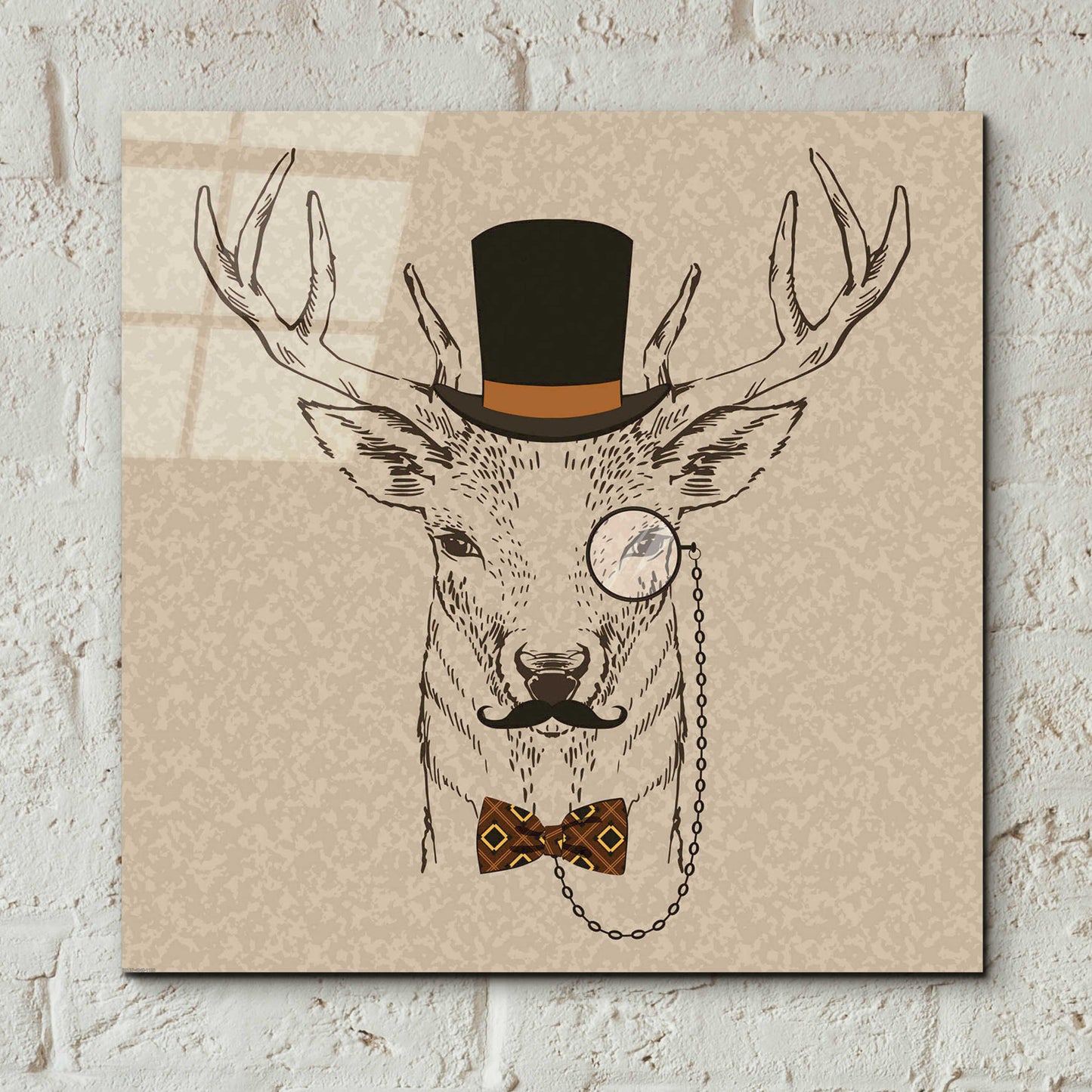 Epic Art 'Deer-man 2' by GraphINC, Acrylic Glass Wall Art,12x12