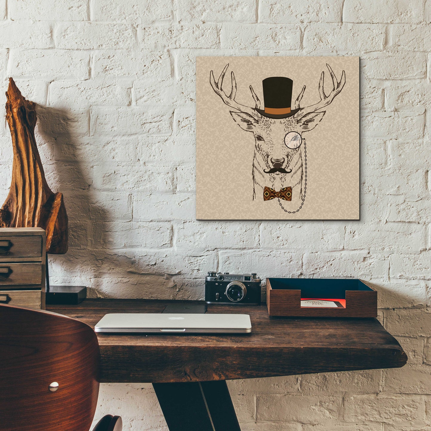 Epic Art 'Deer-man 2' by GraphINC, Acrylic Glass Wall Art,12x12