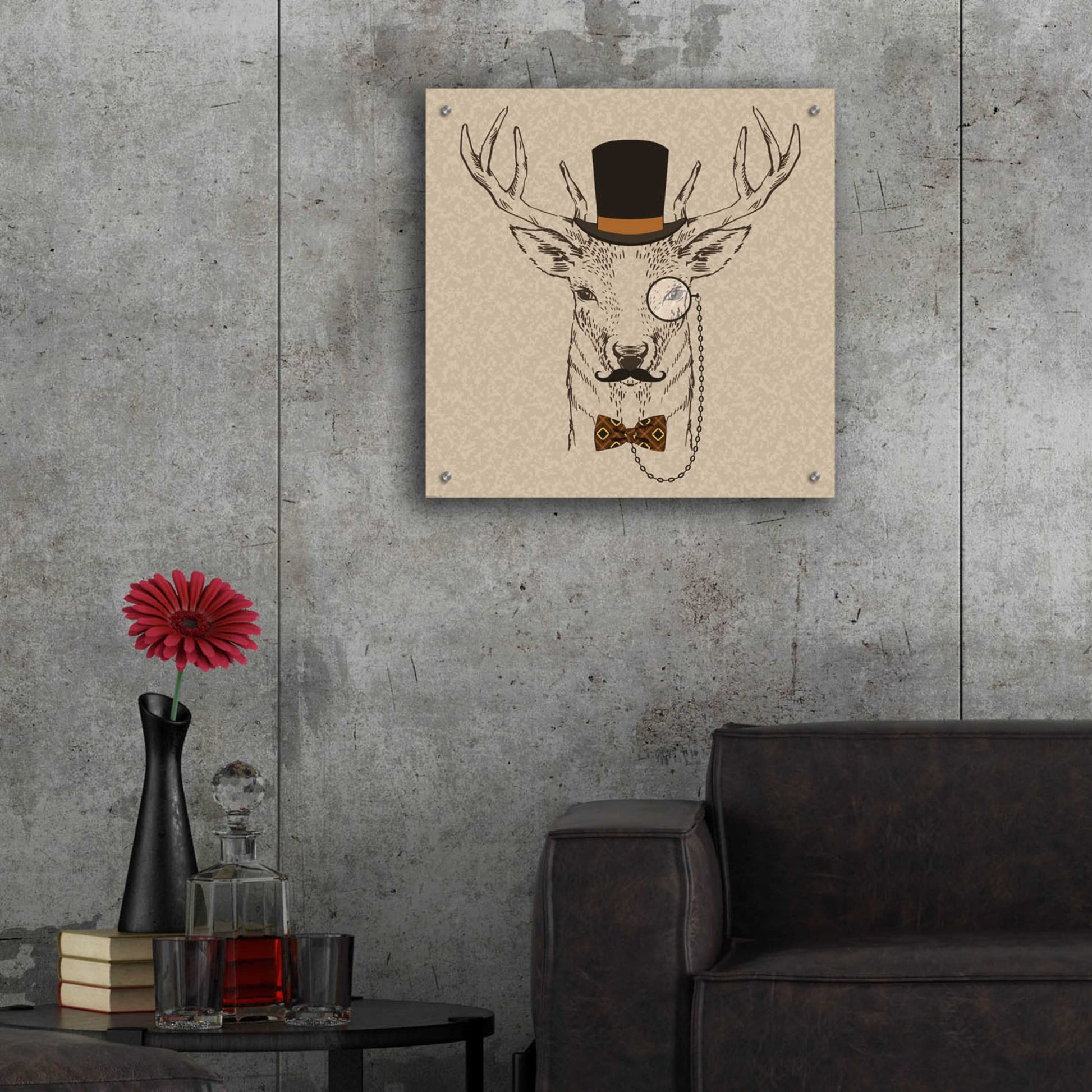 Epic Art 'Deer-man 2' by GraphINC, Acrylic Glass Wall Art,24x24