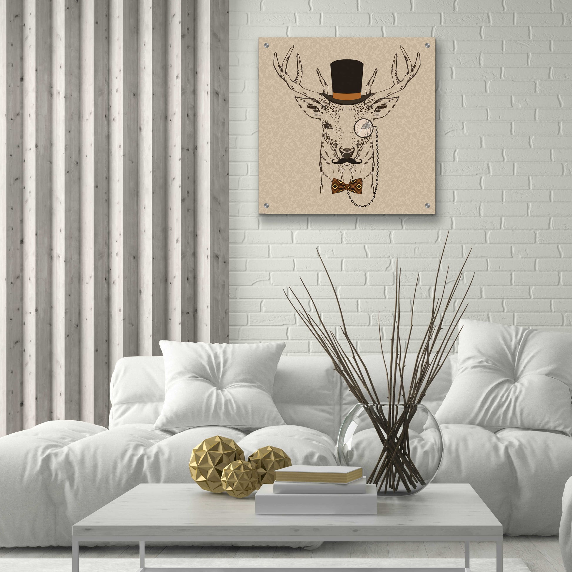 Epic Art 'Deer-man 2' by GraphINC, Acrylic Glass Wall Art,24x24