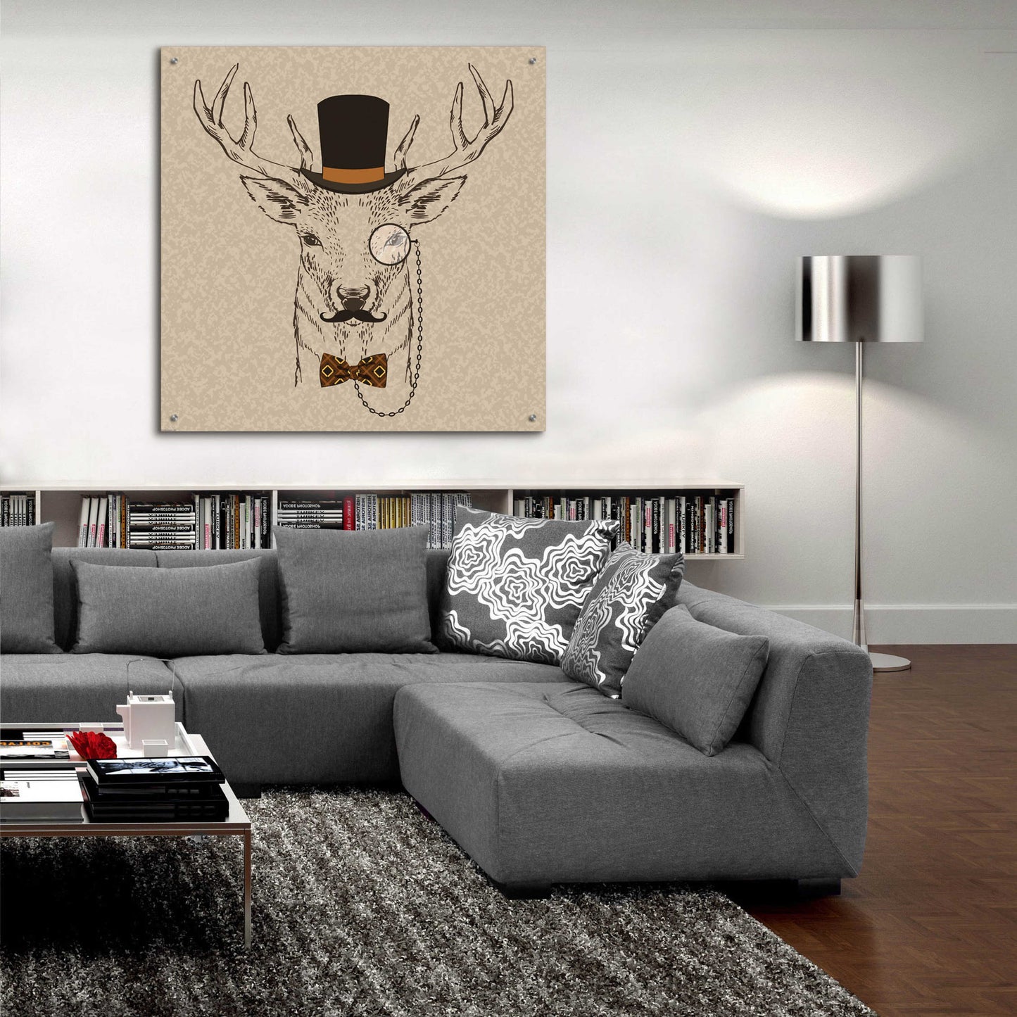 Epic Art 'Deer-man 2' by GraphINC, Acrylic Glass Wall Art,36x36