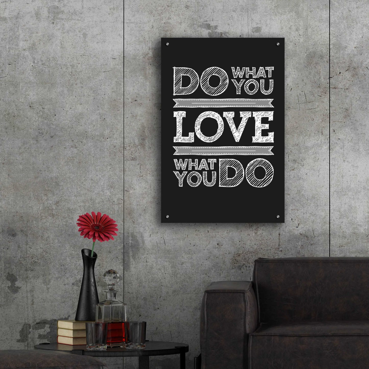 Epic Art 'Do What You Love' by GraphINC, Acrylic Glass Wall Art,24x36