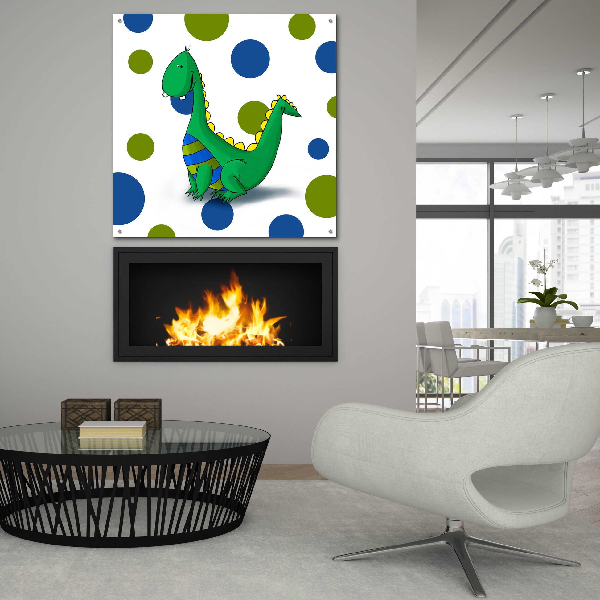 Epic Art 'Dragon' by GraphINC, Acrylic Glass Wall Art,36x36