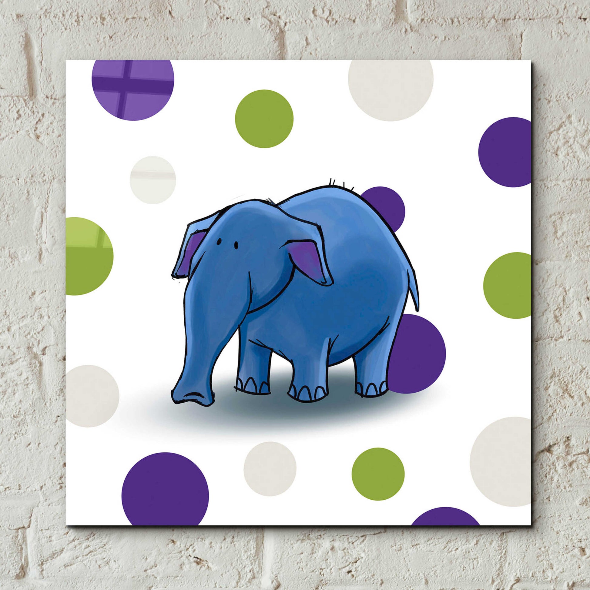 Epic Art 'Elephant Blue' by GraphINC, Acrylic Glass Wall Art,12x12