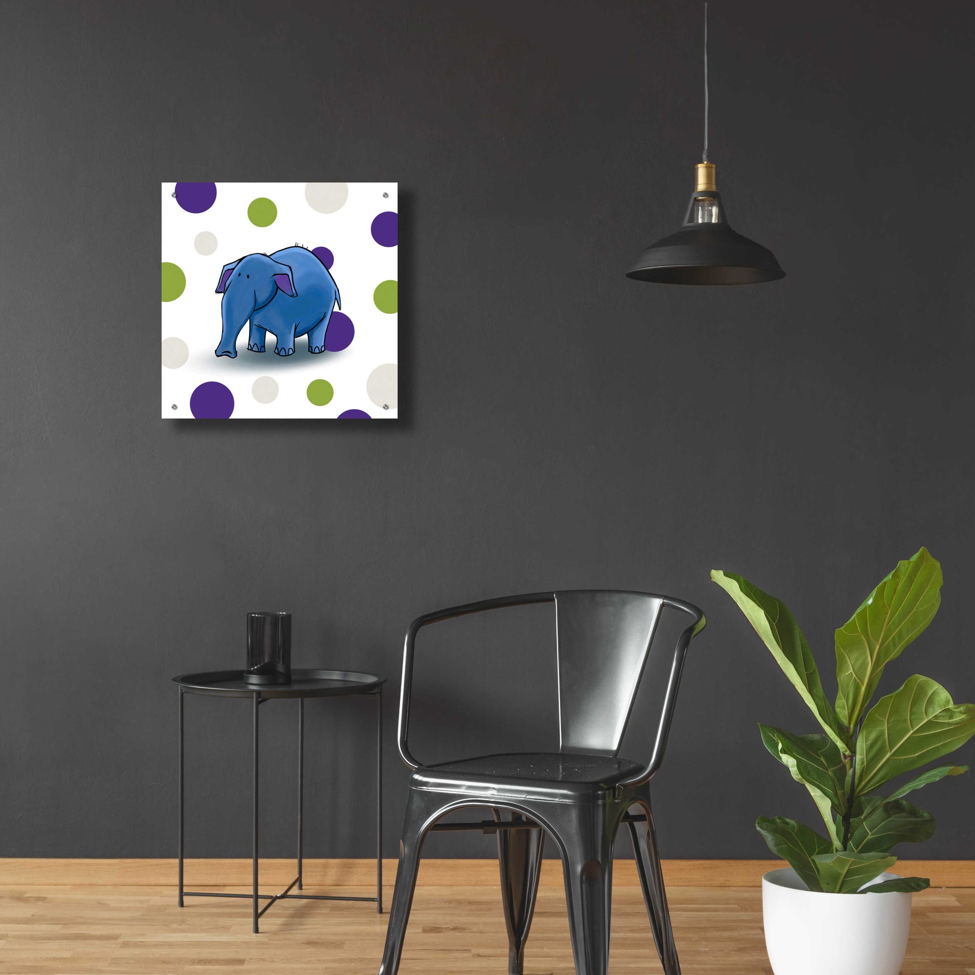 Epic Art 'Elephant Blue' by GraphINC, Acrylic Glass Wall Art,24x24