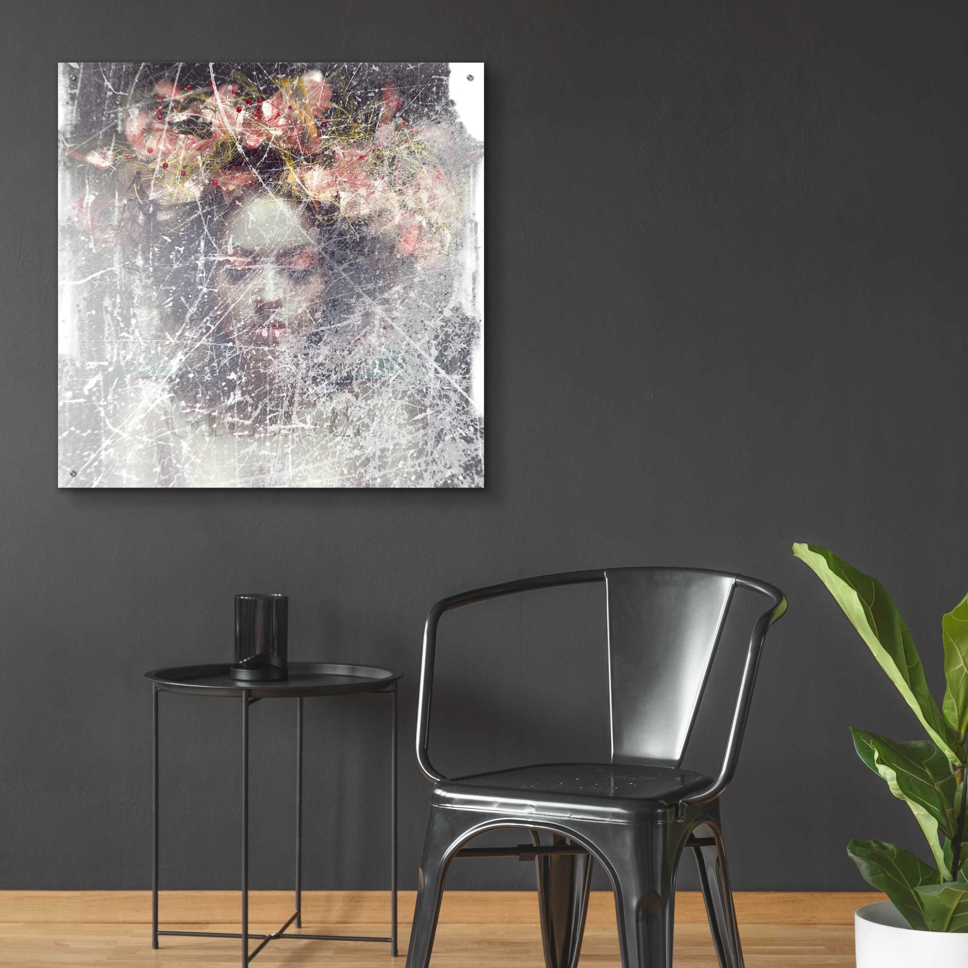 Epic Art 'Flower Crown' by GraphINC, Acrylic Glass Wall Art,36x36