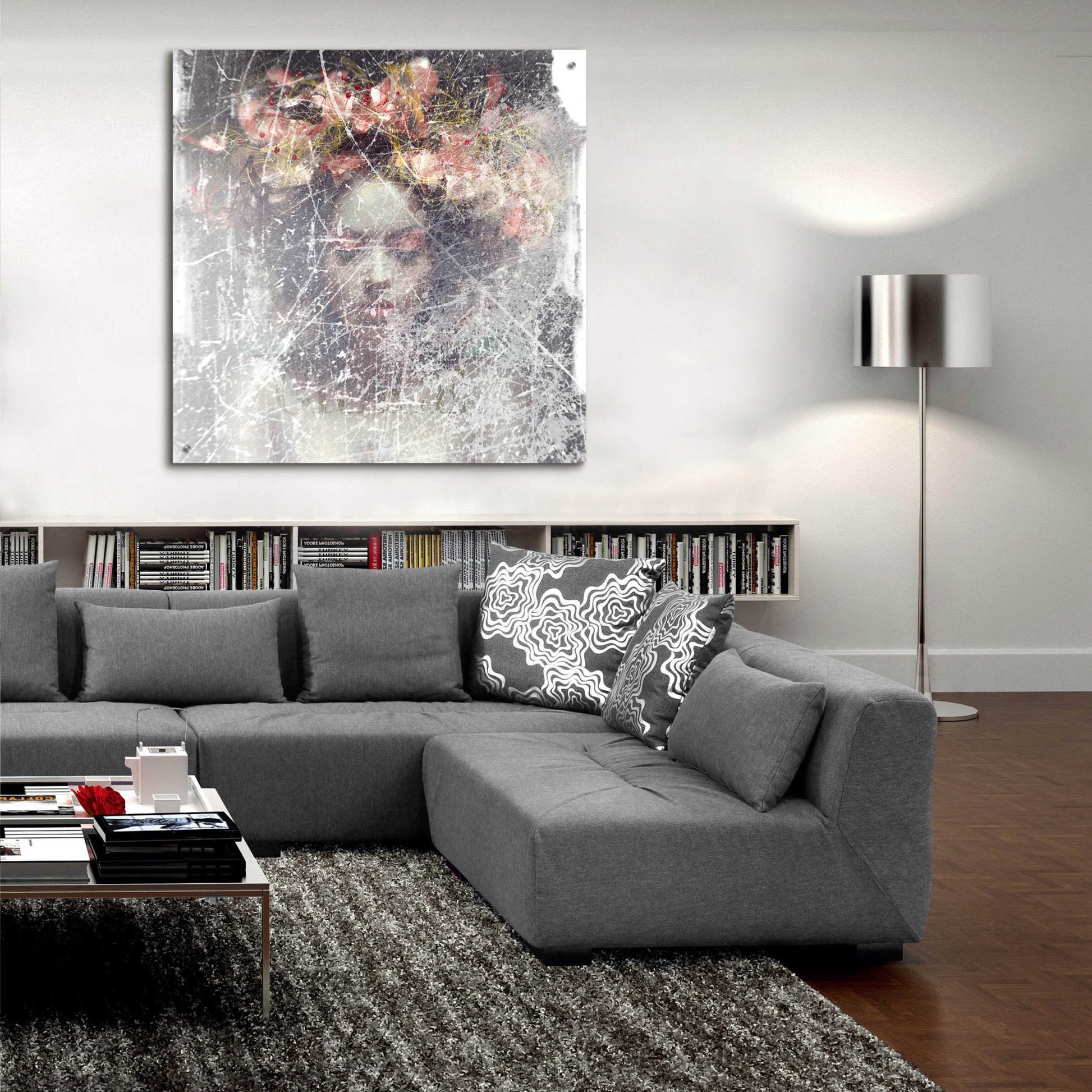 Epic Art 'Flower Crown' by GraphINC, Acrylic Glass Wall Art,36x36