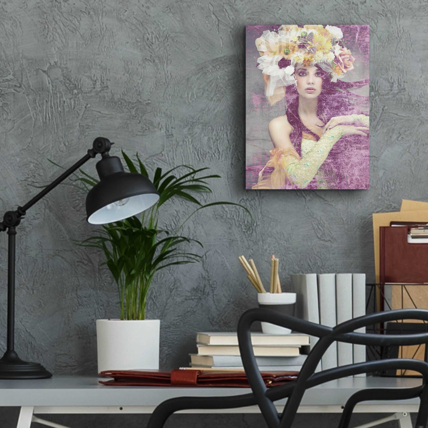 Epic Art 'Flower Lady' by GraphINC, Acrylic Glass Wall Art,12x16