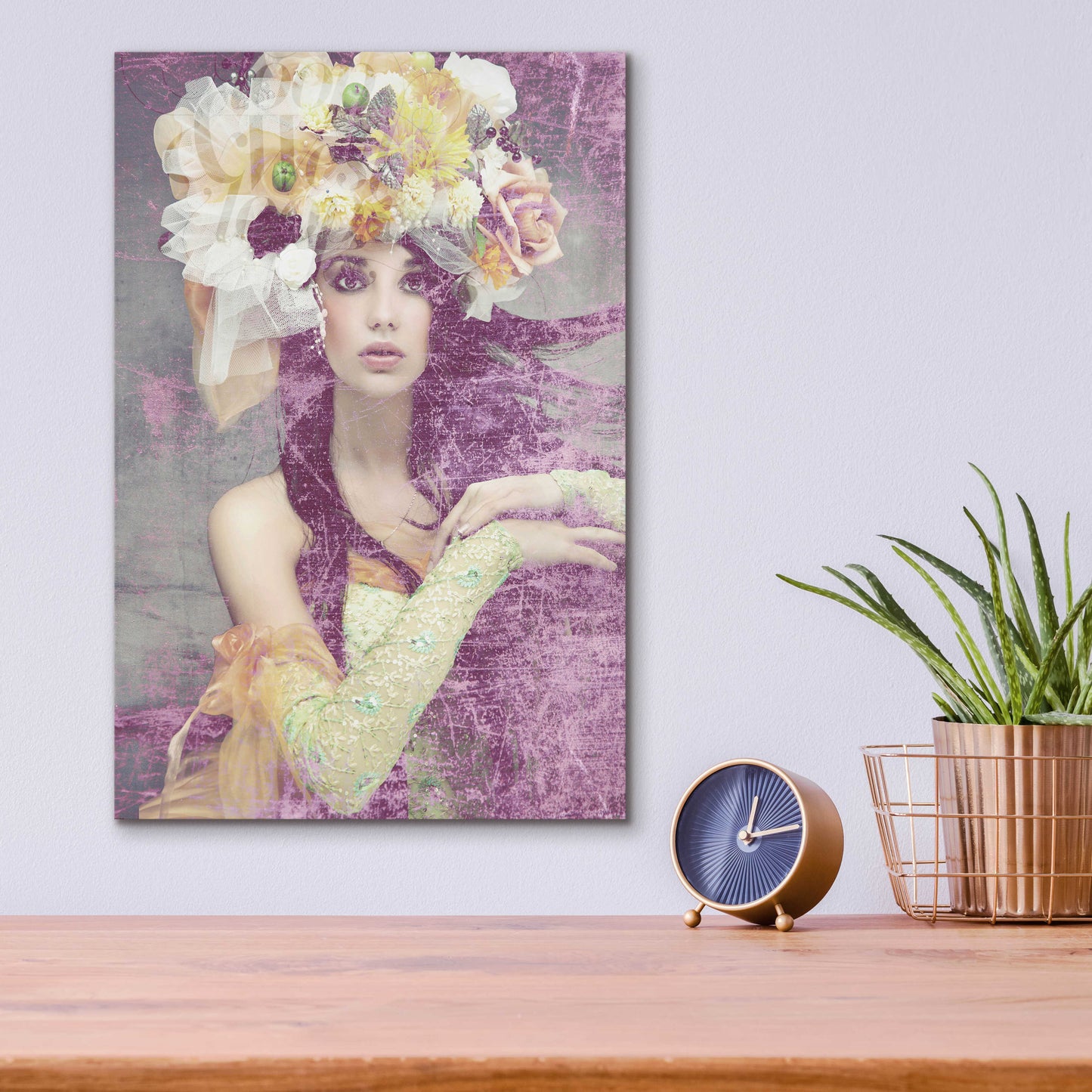 Epic Art 'Flower Lady' by GraphINC, Acrylic Glass Wall Art,12x16