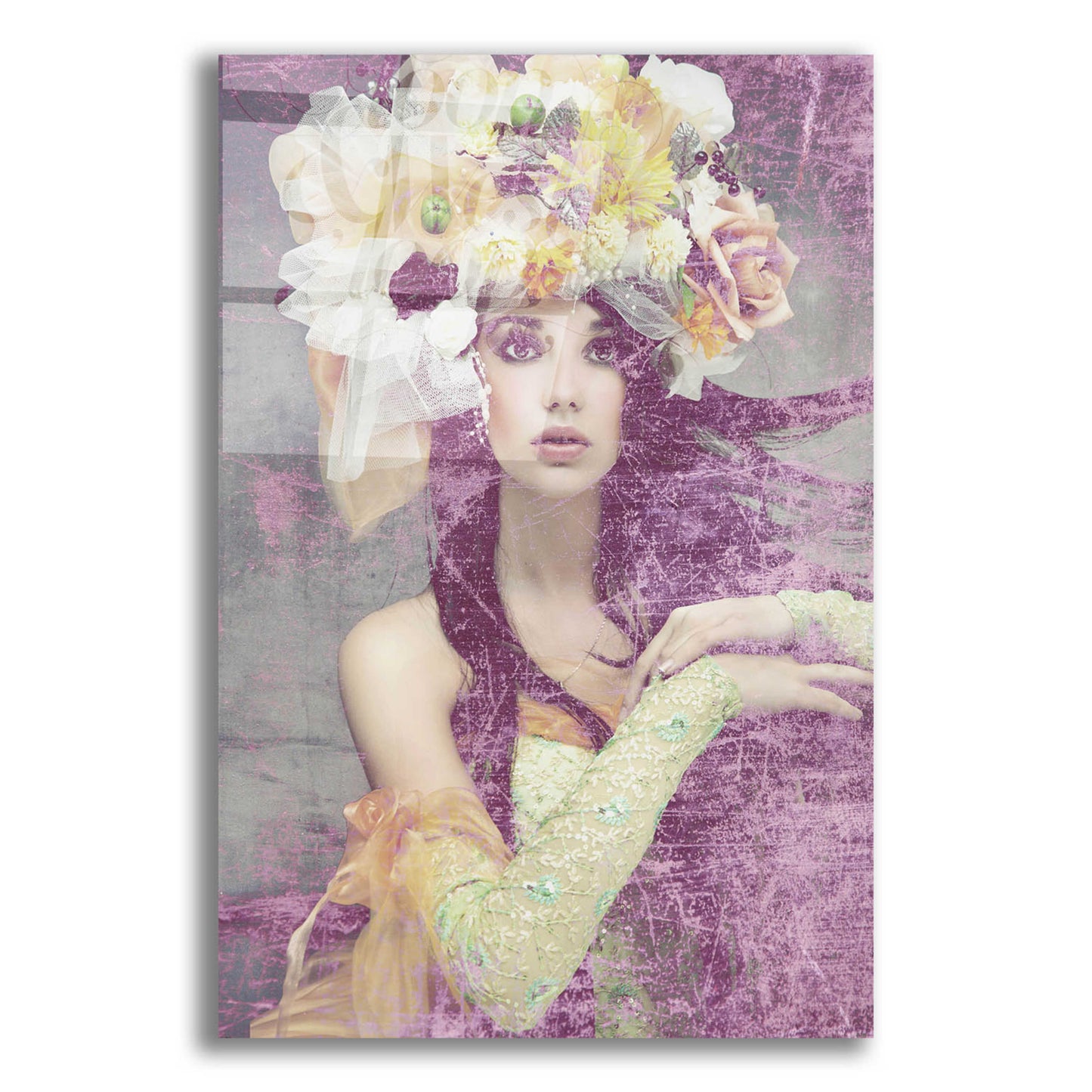 Epic Art 'Flower Lady' by GraphINC, Acrylic Glass Wall Art,12x16