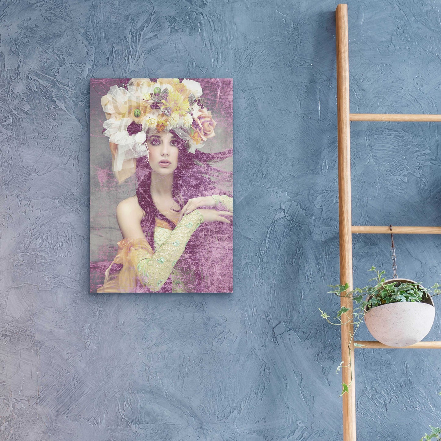 Epic Art 'Flower Lady' by GraphINC, Acrylic Glass Wall Art,16x24