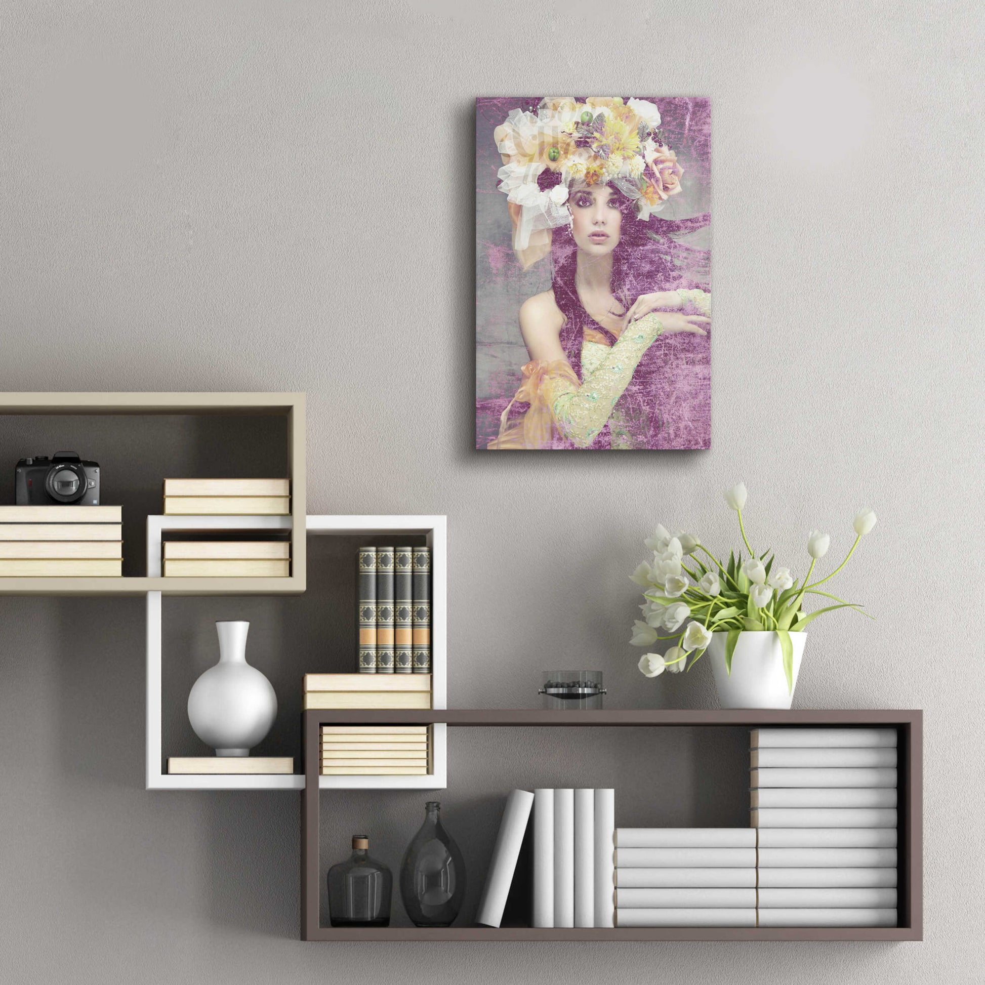 Epic Art 'Flower Lady' by GraphINC, Acrylic Glass Wall Art,16x24