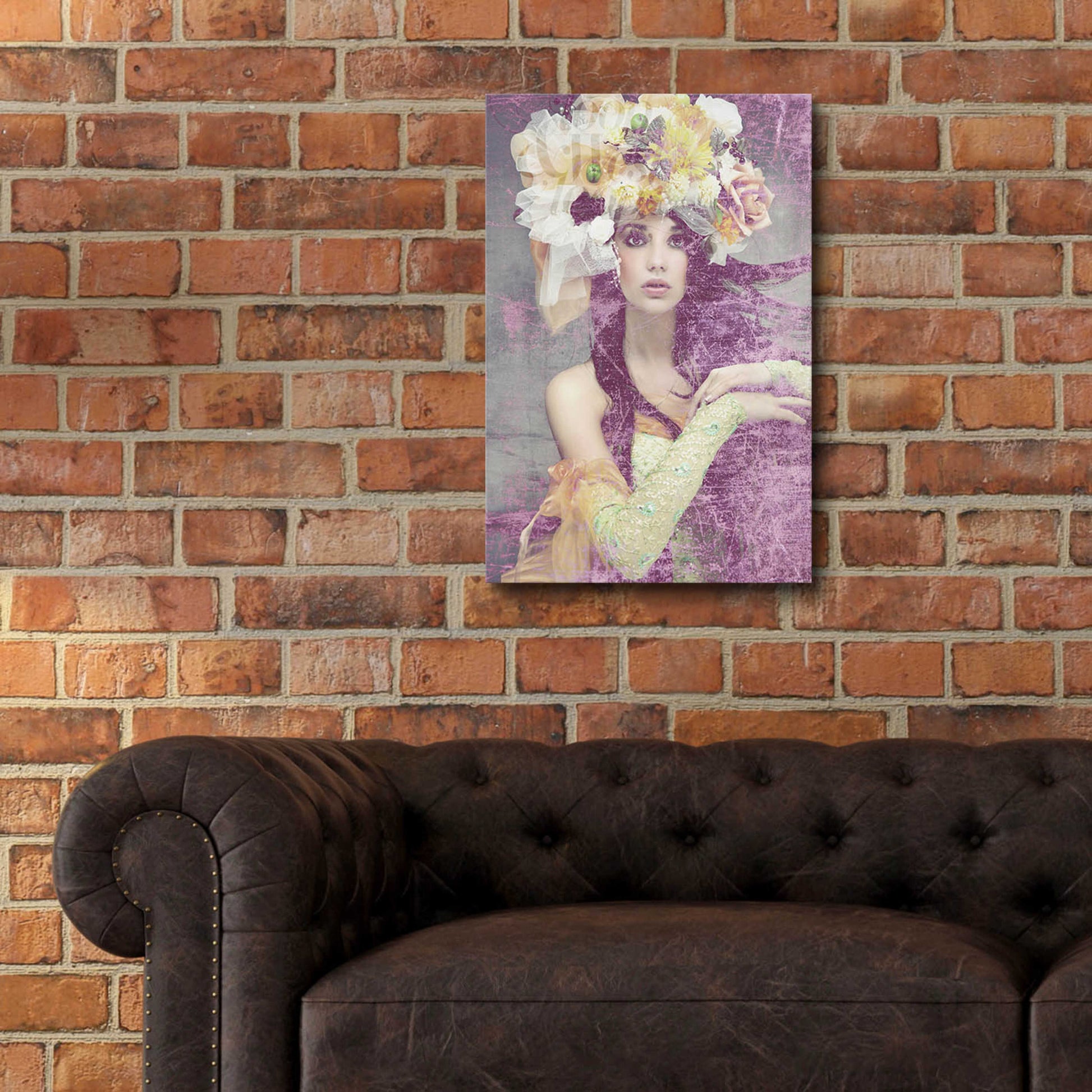 Epic Art 'Flower Lady' by GraphINC, Acrylic Glass Wall Art,16x24