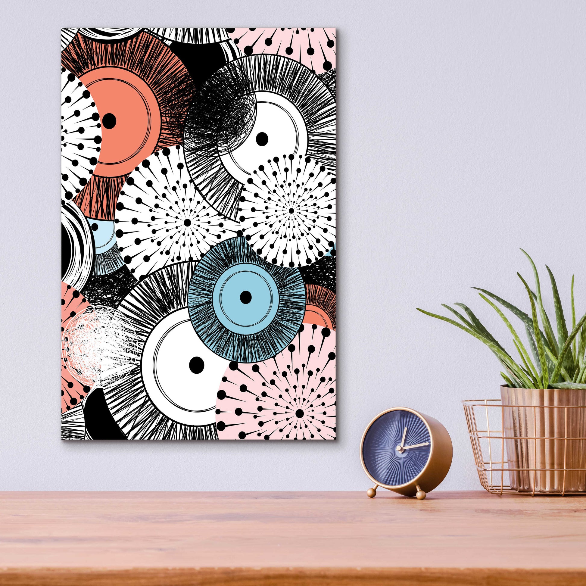 Epic Art 'Flowers and Design' by GraphINC, Acrylic Glass Wall Art,12x16