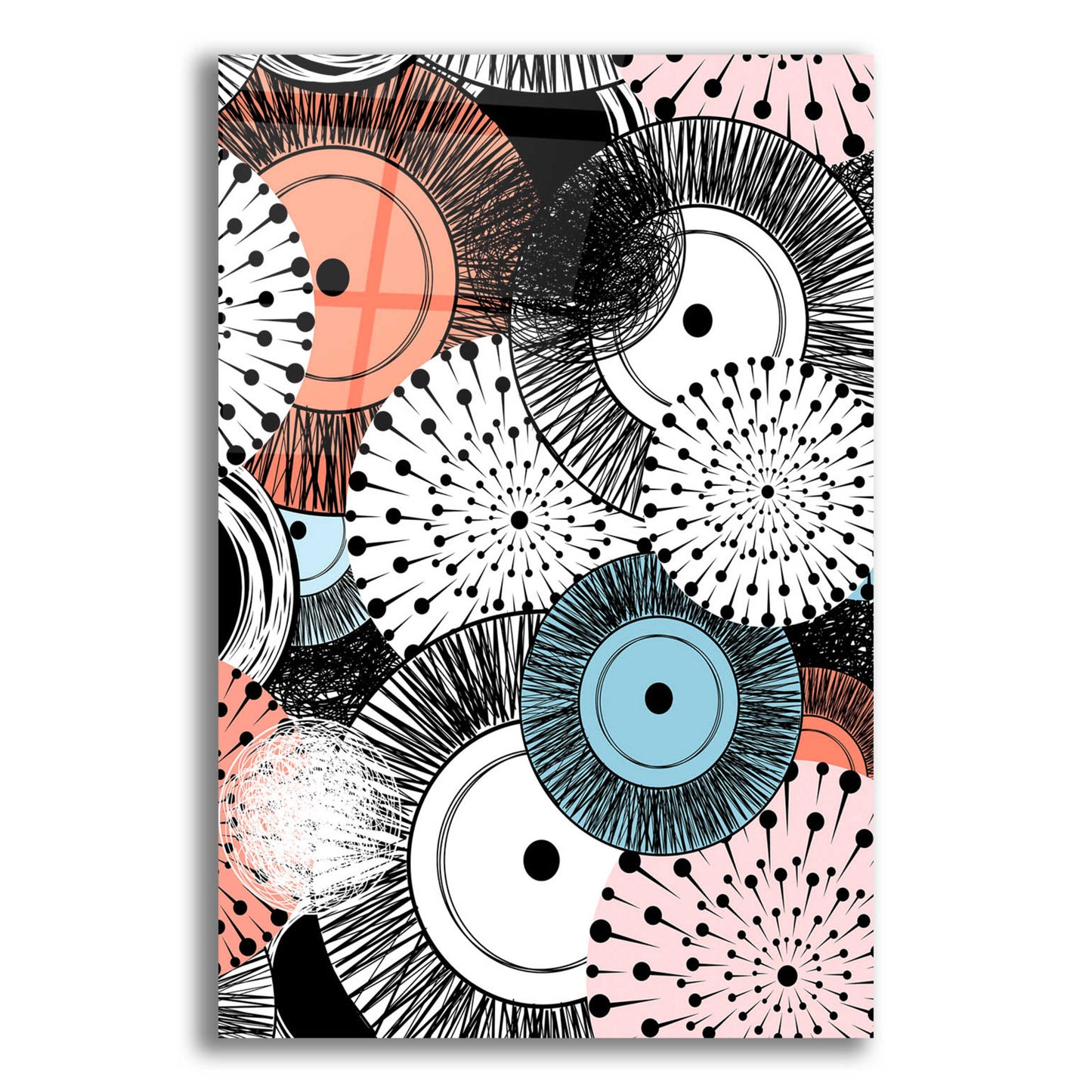 Epic Art 'Flowers and Design' by GraphINC, Acrylic Glass Wall Art,12x16