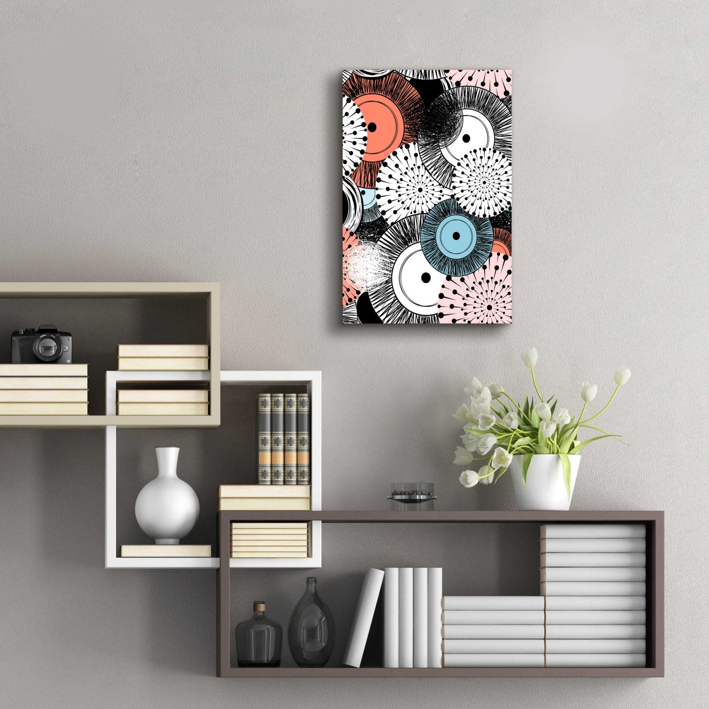 Epic Art 'Flowers and Design' by GraphINC, Acrylic Glass Wall Art,16x24