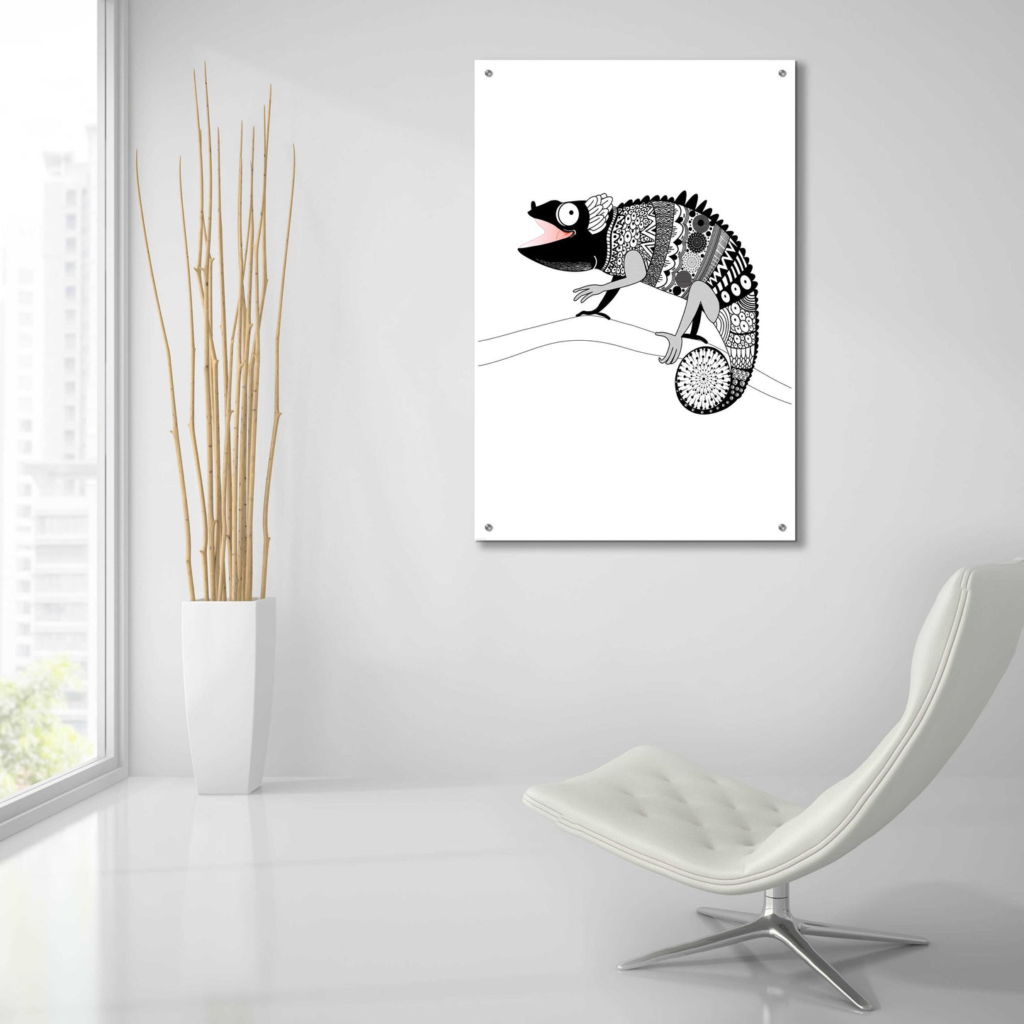 Epic Art 'Gecko' by GraphINC, Acrylic Glass Wall Art,24x36