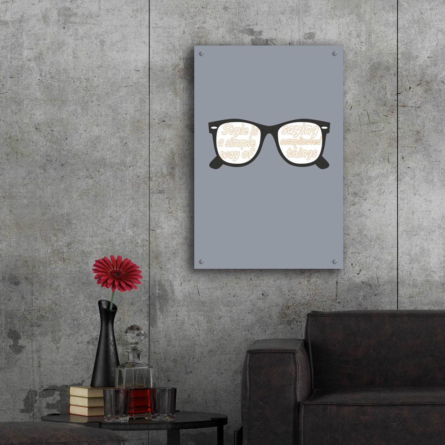 Epic Art 'Glasses' by GraphINC, Acrylic Glass Wall Art,24x36