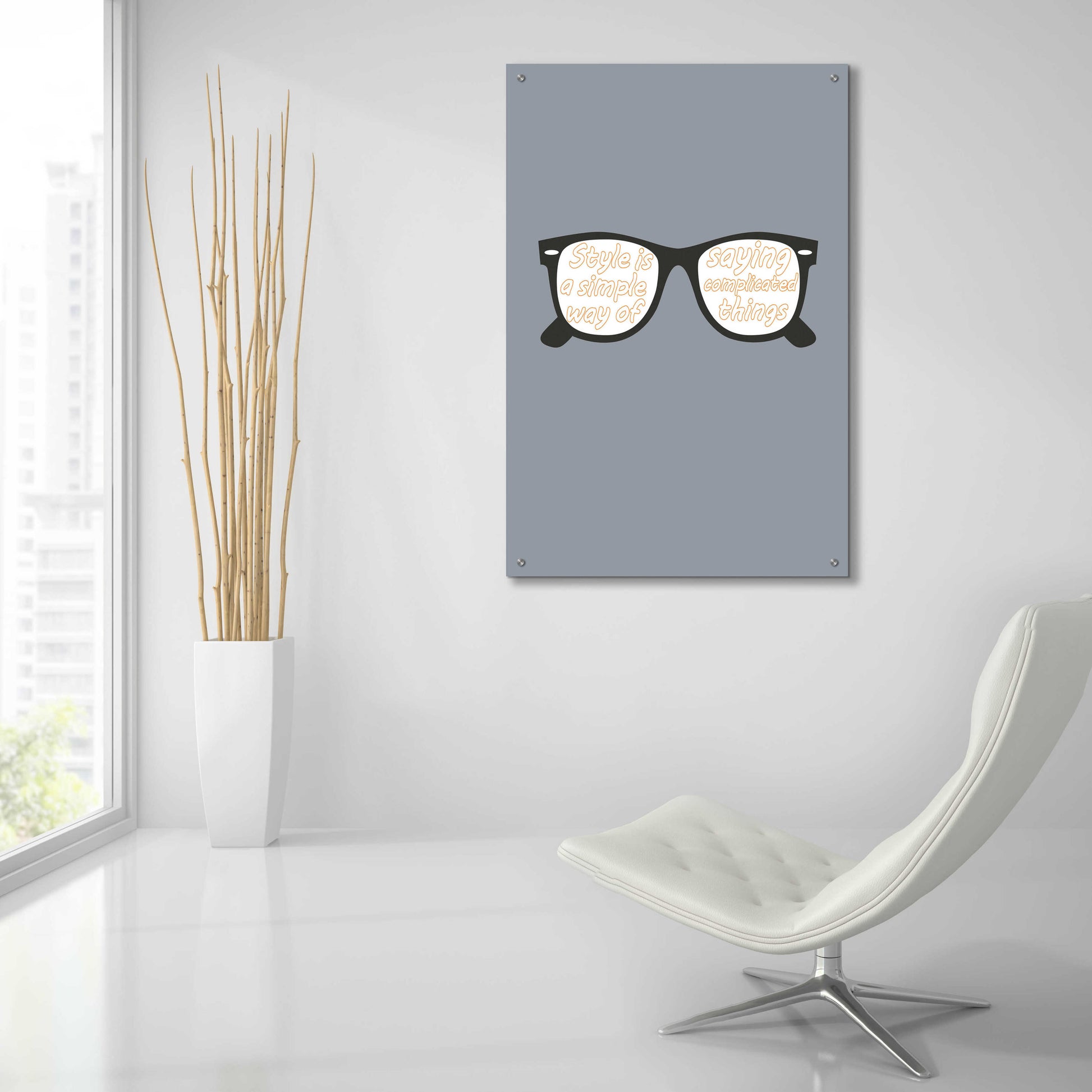 Epic Art 'Glasses' by GraphINC, Acrylic Glass Wall Art,24x36