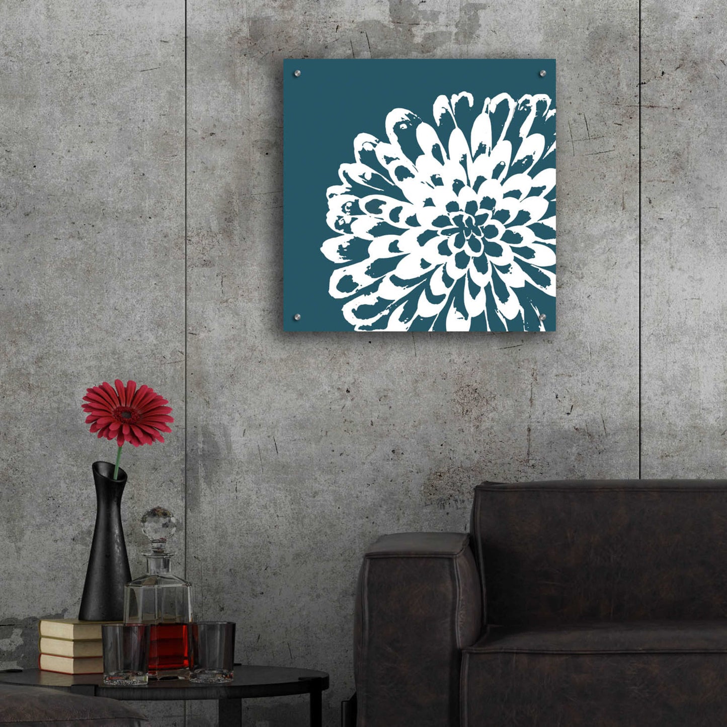 Epic Art 'Graphic Flower 1' by GraphINC, Acrylic Glass Wall Art,24x24