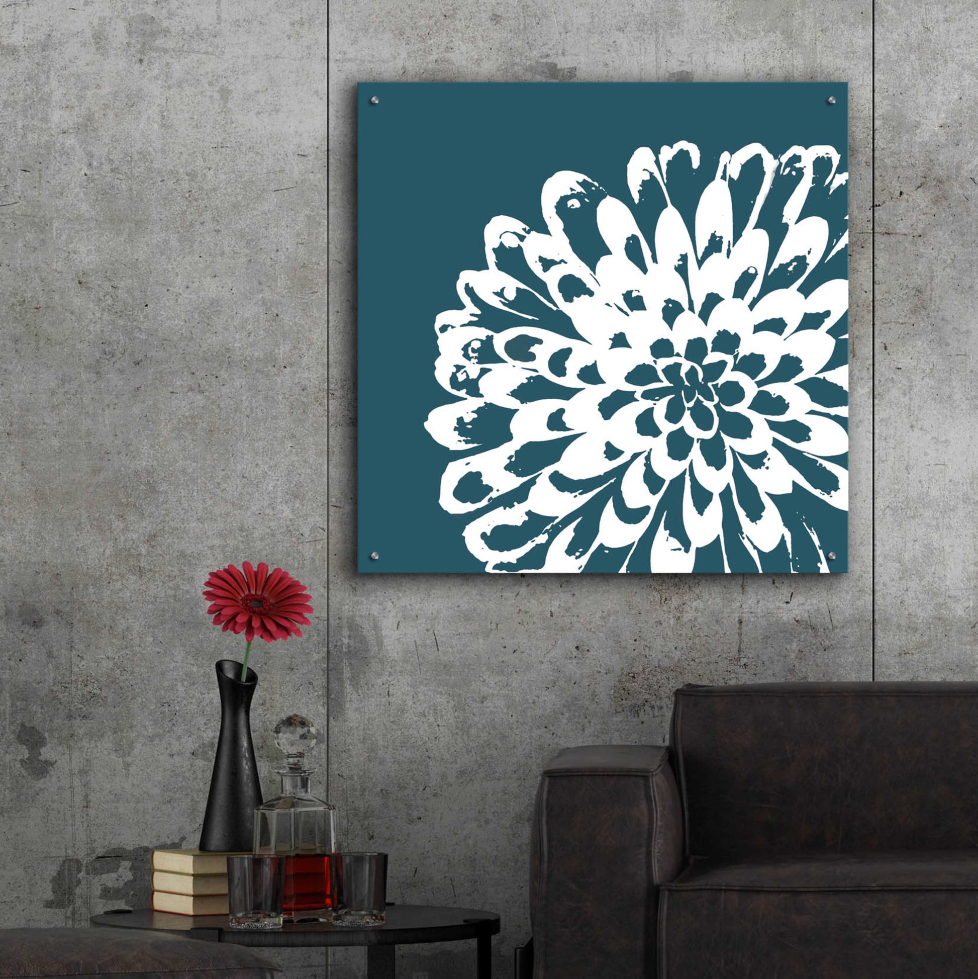 Epic Art 'Graphic Flower 1' by GraphINC, Acrylic Glass Wall Art,36x36