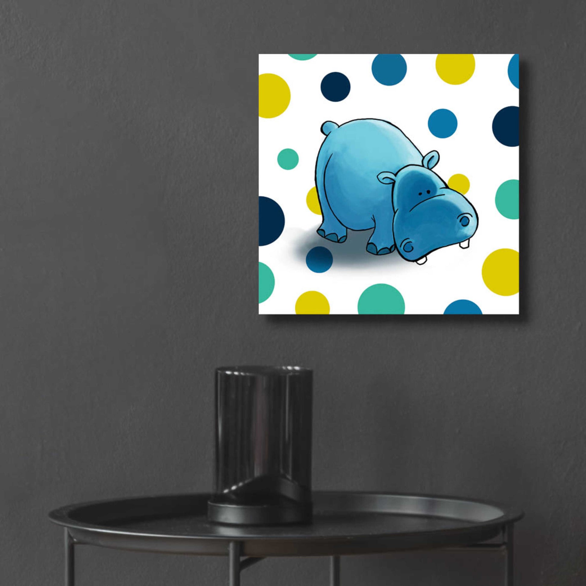 Epic Art 'Hippo Blue' by GraphINC, Acrylic Glass Wall Art,12x12