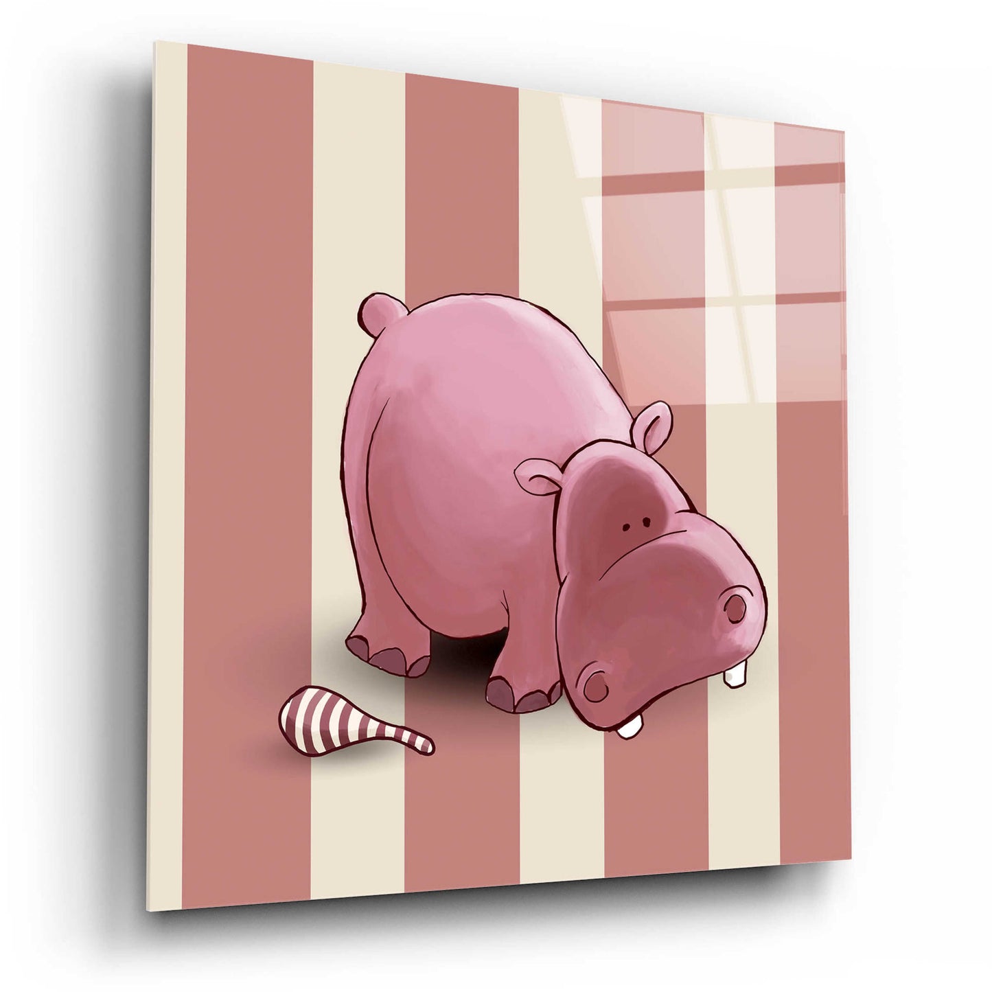 Epic Art 'Hippo Pink' by GraphINC, Acrylic Glass Wall Art,12x12