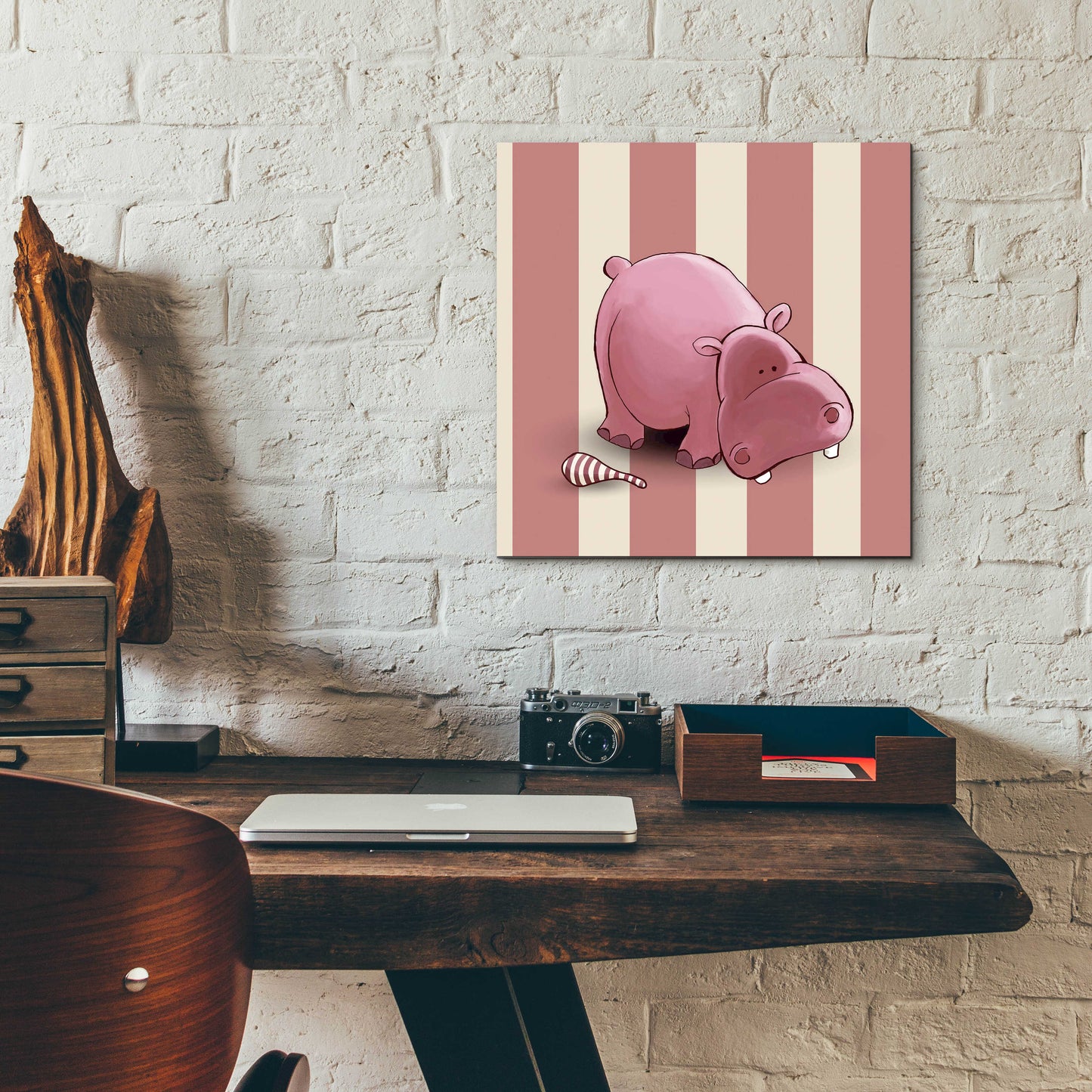 Epic Art 'Hippo Pink' by GraphINC, Acrylic Glass Wall Art,12x12