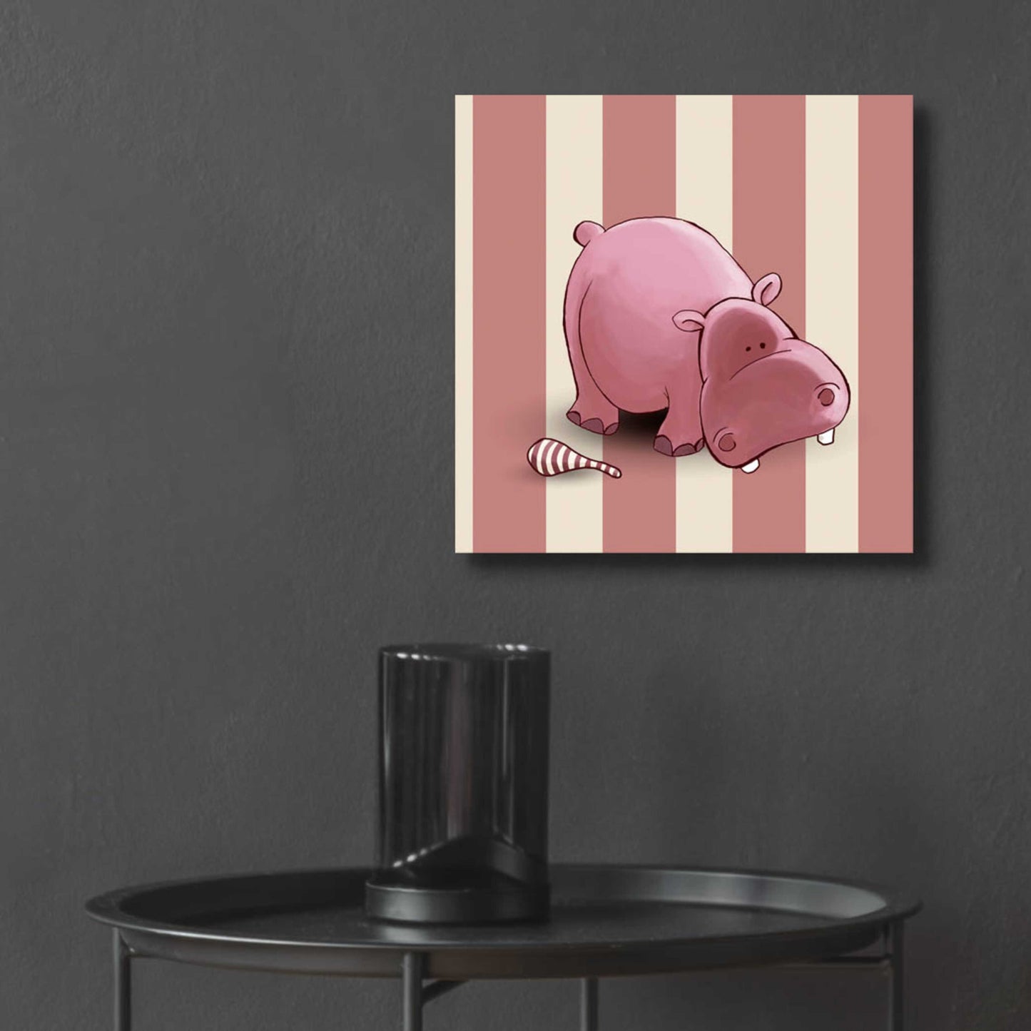 Epic Art 'Hippo Pink' by GraphINC, Acrylic Glass Wall Art,12x12