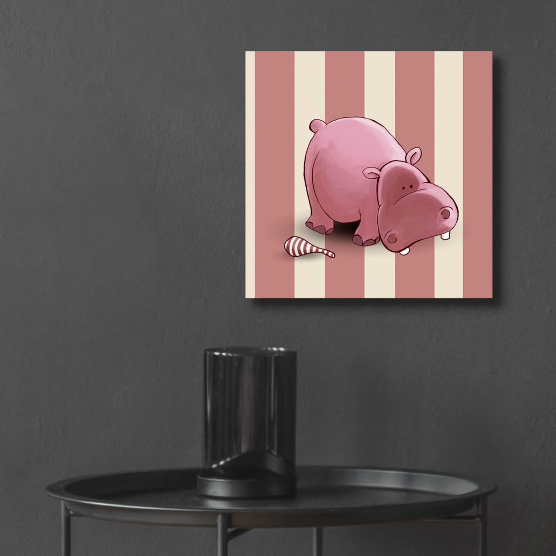 Epic Art 'Hippo Pink' by GraphINC, Acrylic Glass Wall Art,12x12