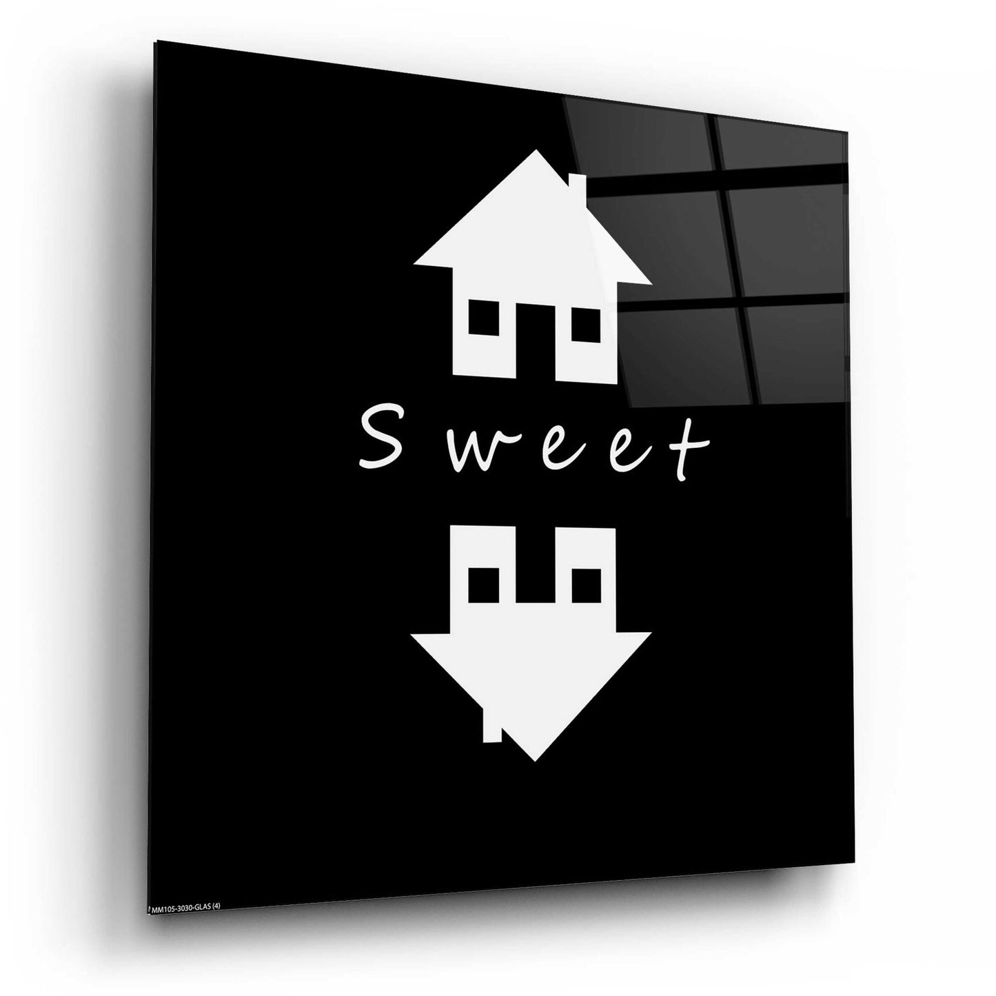 Epic Art 'Home Sweet Home' by GraphINC, Acrylic Glass Wall Art,12x12