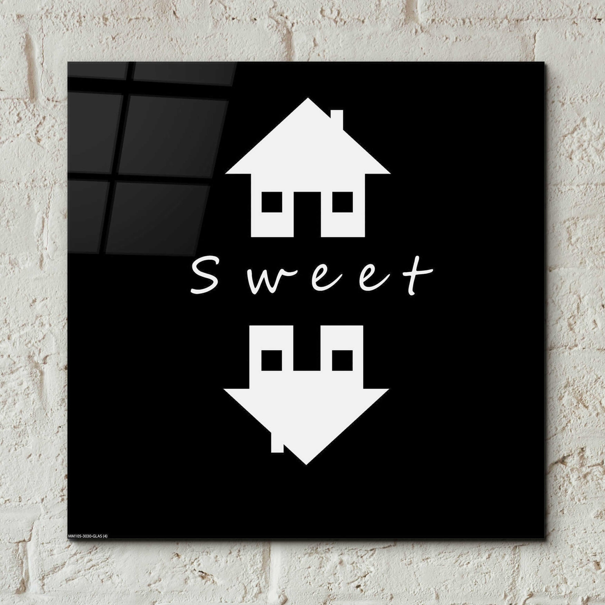 Epic Art 'Home Sweet Home' by GraphINC, Acrylic Glass Wall Art,12x12