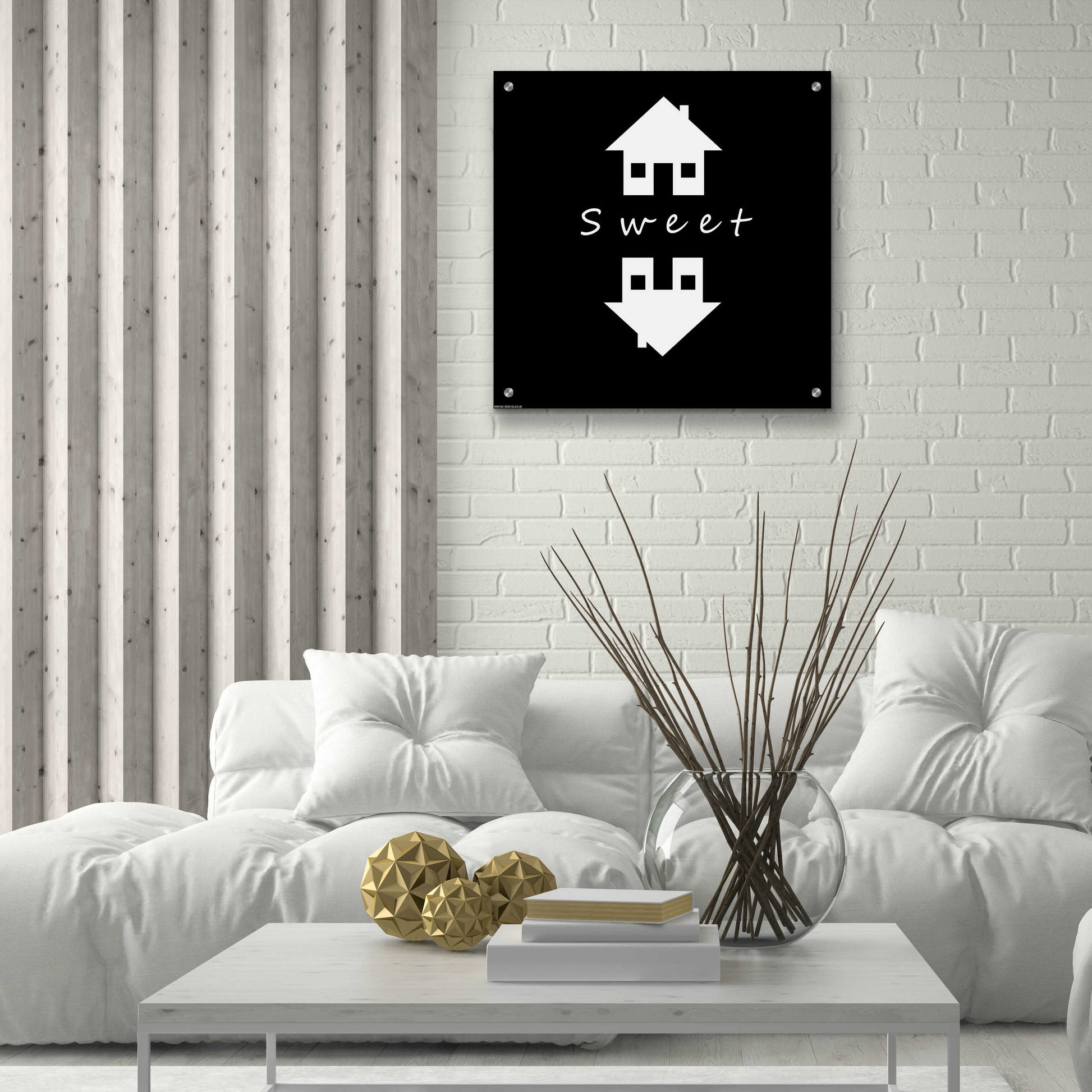 Epic Art 'Home Sweet Home' by GraphINC, Acrylic Glass Wall Art,24x24