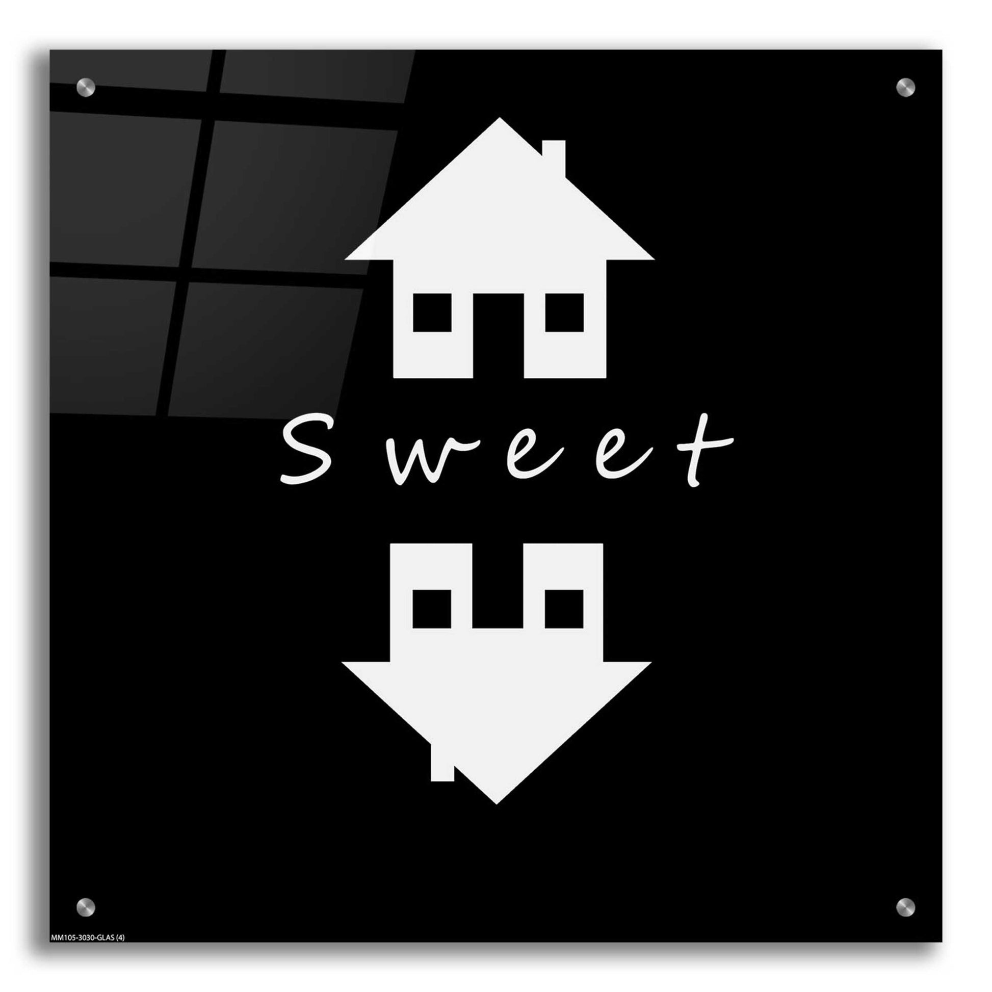 Epic Art 'Home Sweet Home' by GraphINC, Acrylic Glass Wall Art,24x24