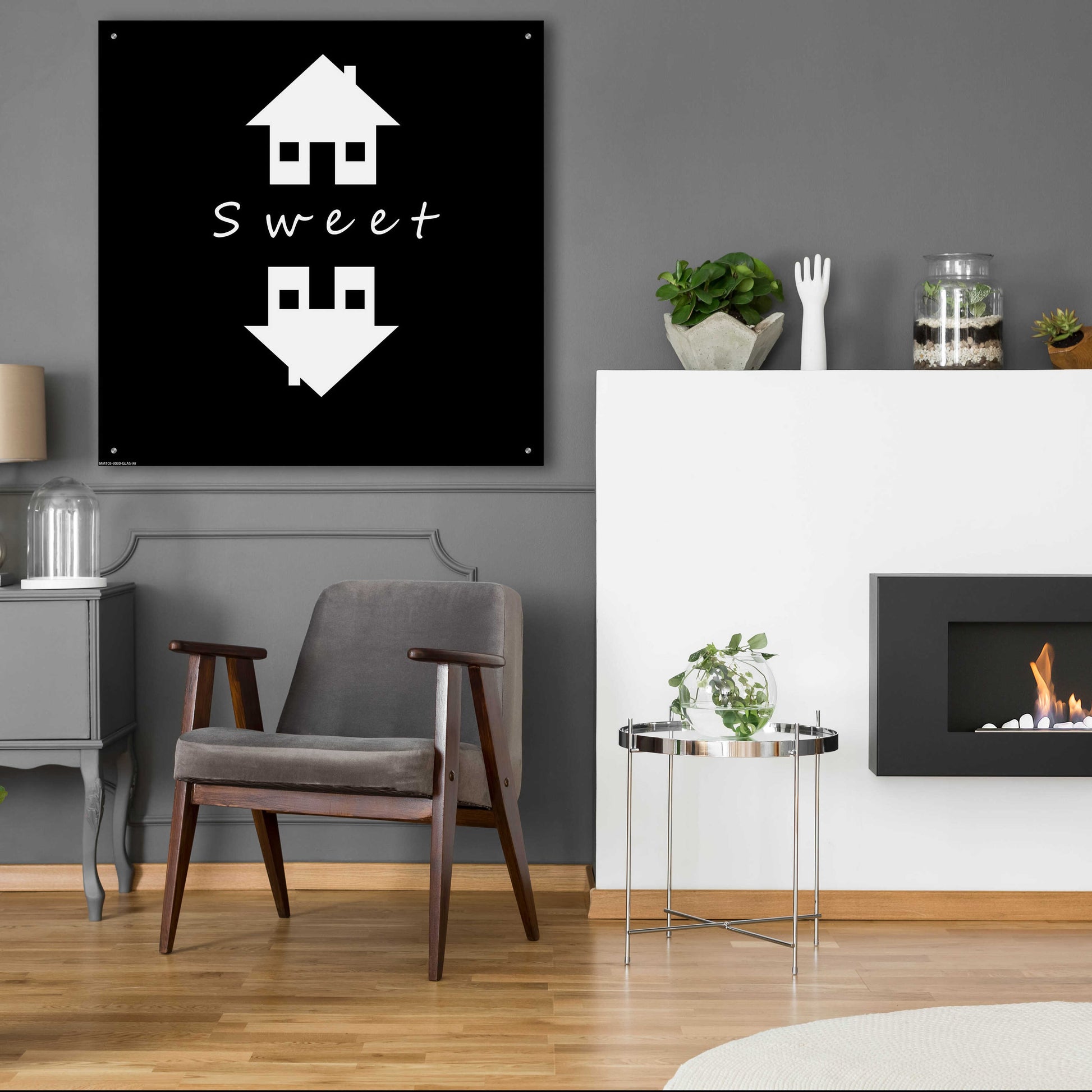 Epic Art 'Home Sweet Home' by GraphINC, Acrylic Glass Wall Art,36x36