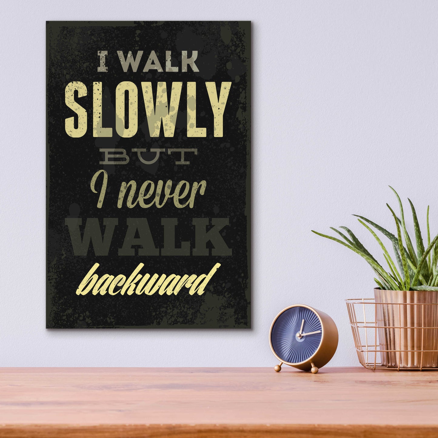 Epic Art 'I Walk Slowly' by GraphINC, Acrylic Glass Wall Art,12x16