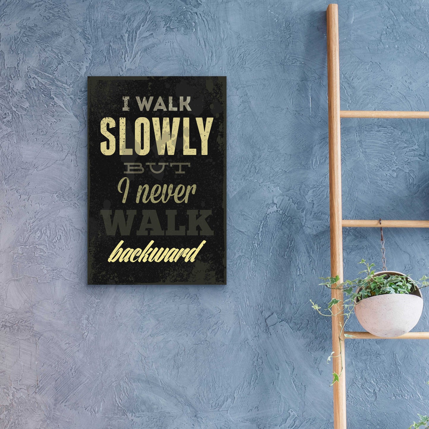 Epic Art 'I Walk Slowly' by GraphINC, Acrylic Glass Wall Art,16x24