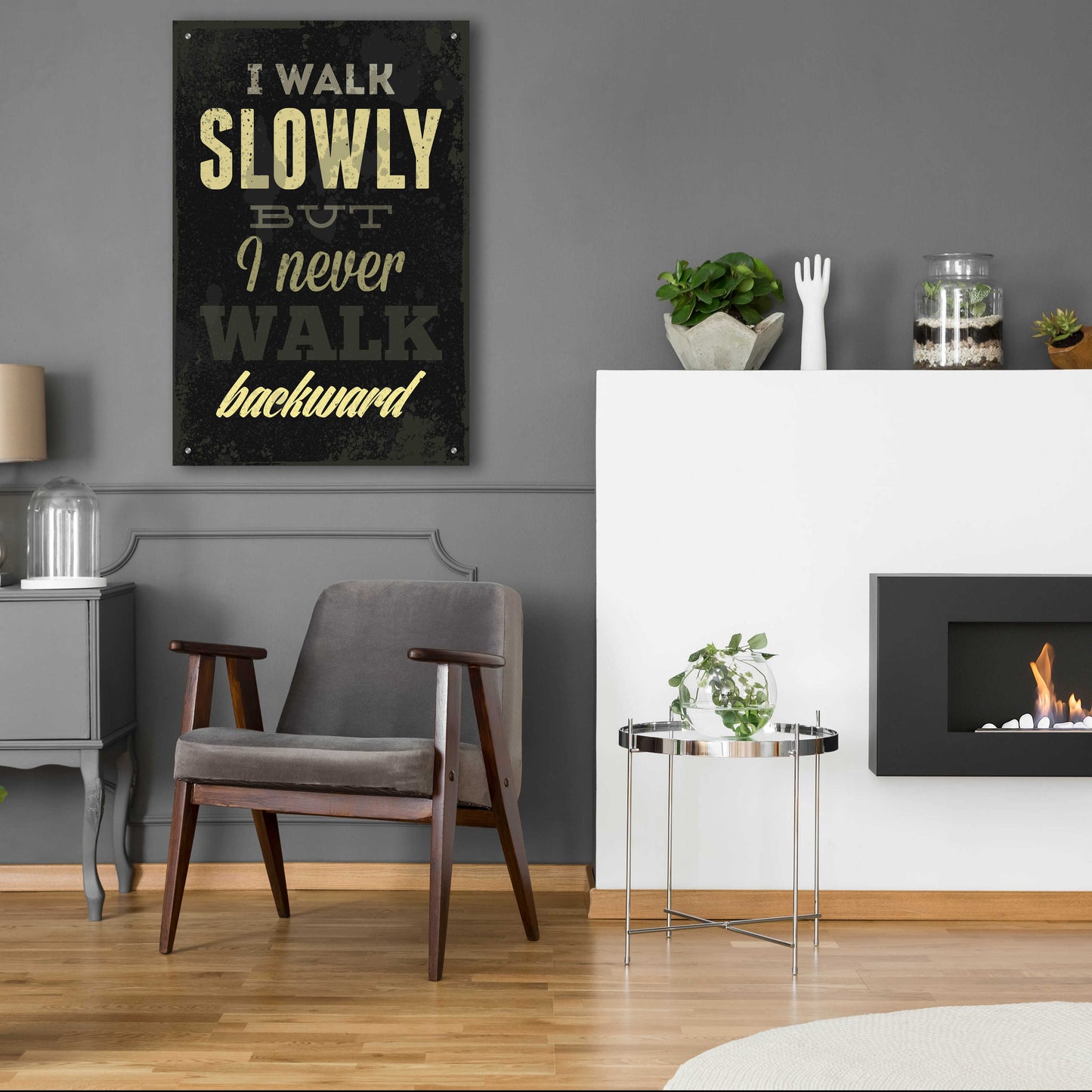 Epic Art 'I Walk Slowly' by GraphINC, Acrylic Glass Wall Art,24x36