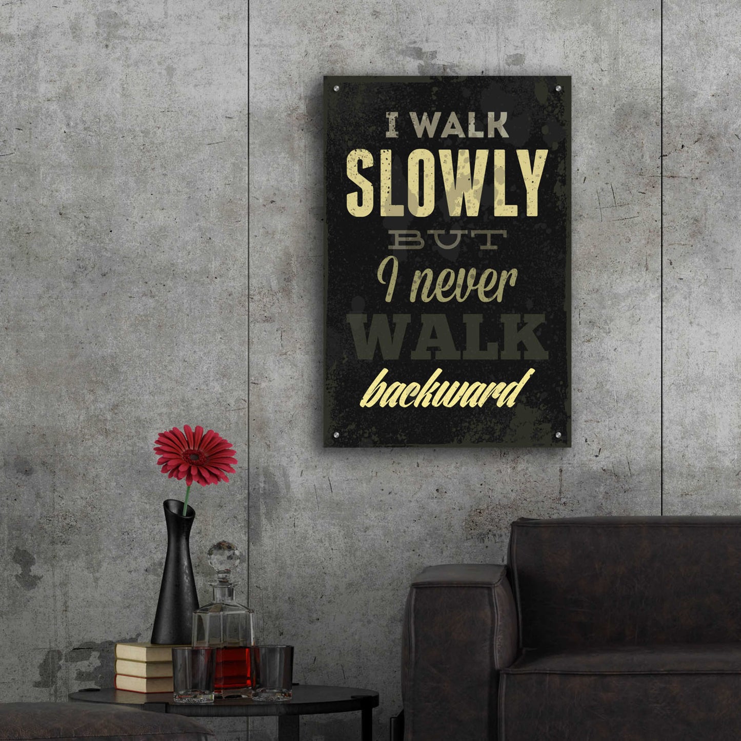 Epic Art 'I Walk Slowly' by GraphINC, Acrylic Glass Wall Art,24x36