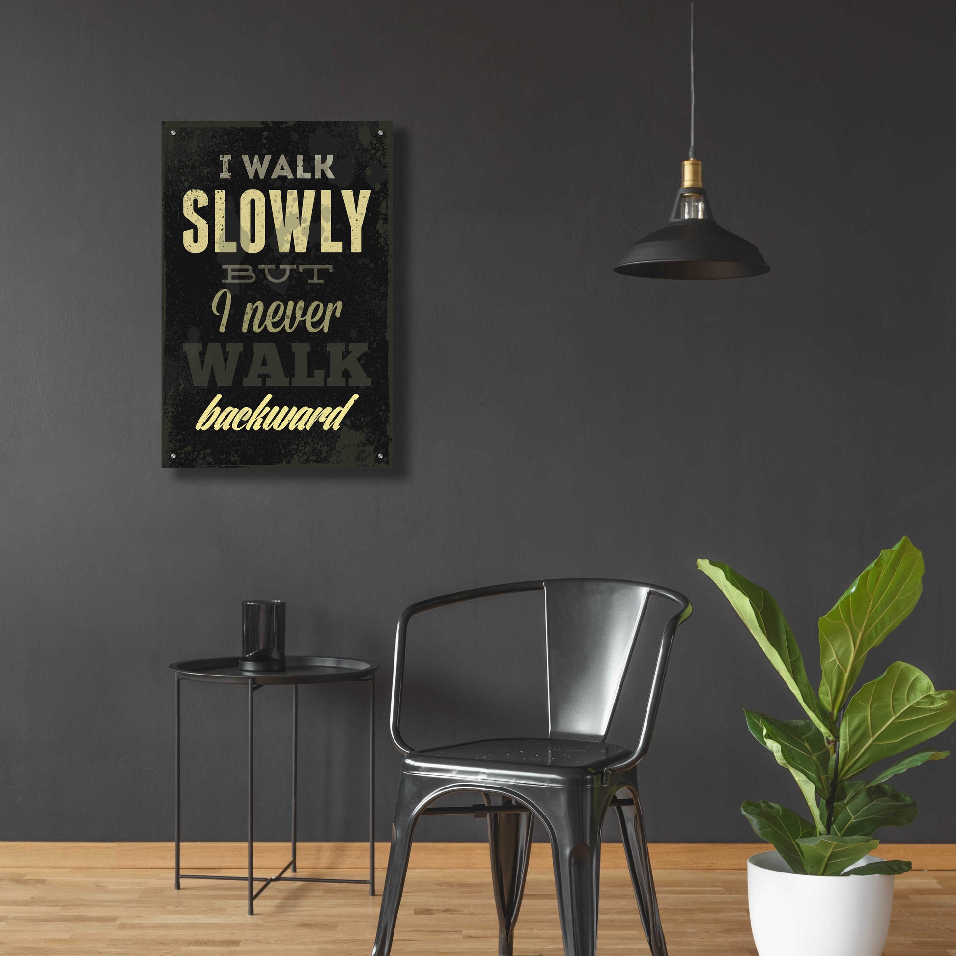 Epic Art 'I Walk Slowly' by GraphINC, Acrylic Glass Wall Art,24x36