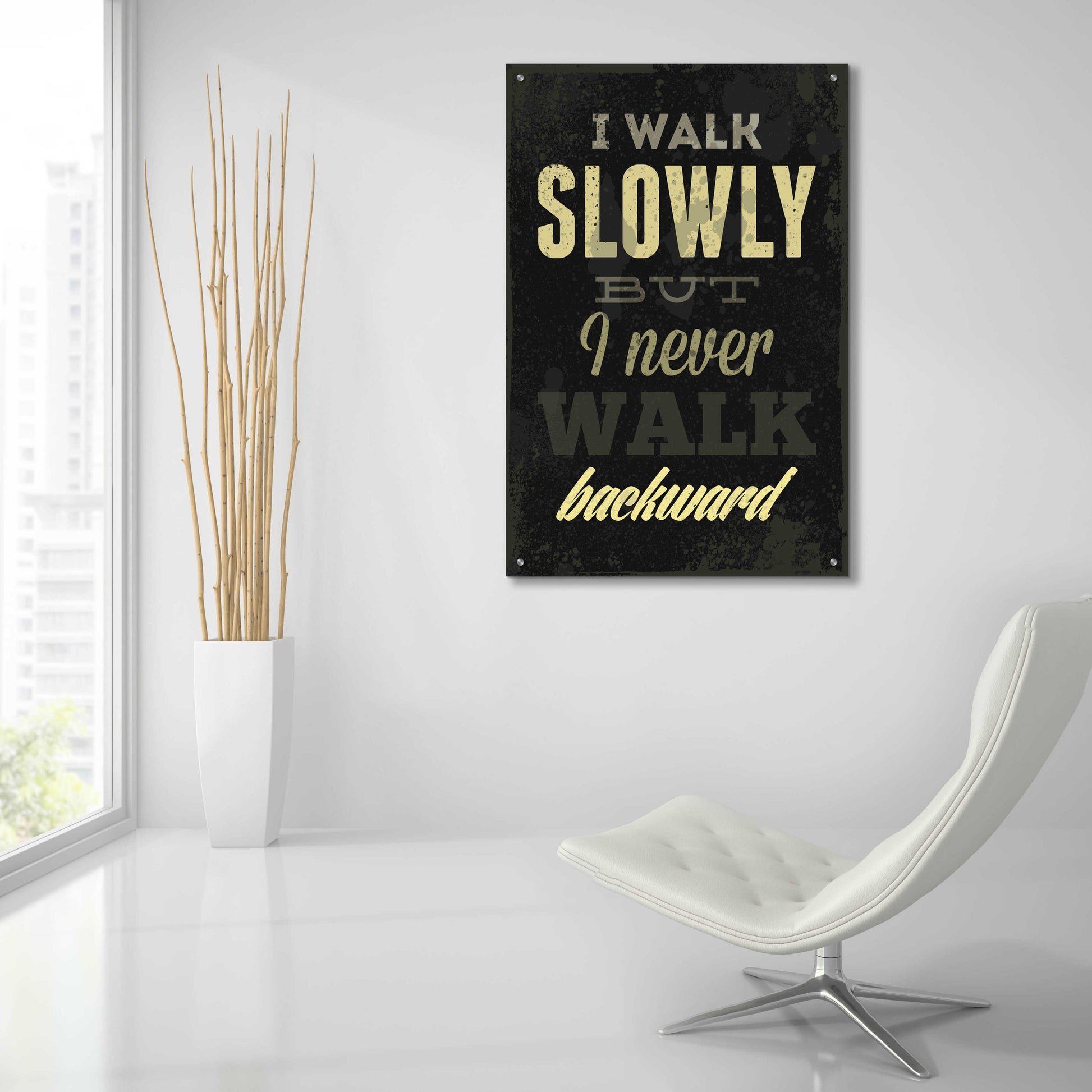 Epic Art 'I Walk Slowly' by GraphINC, Acrylic Glass Wall Art,24x36