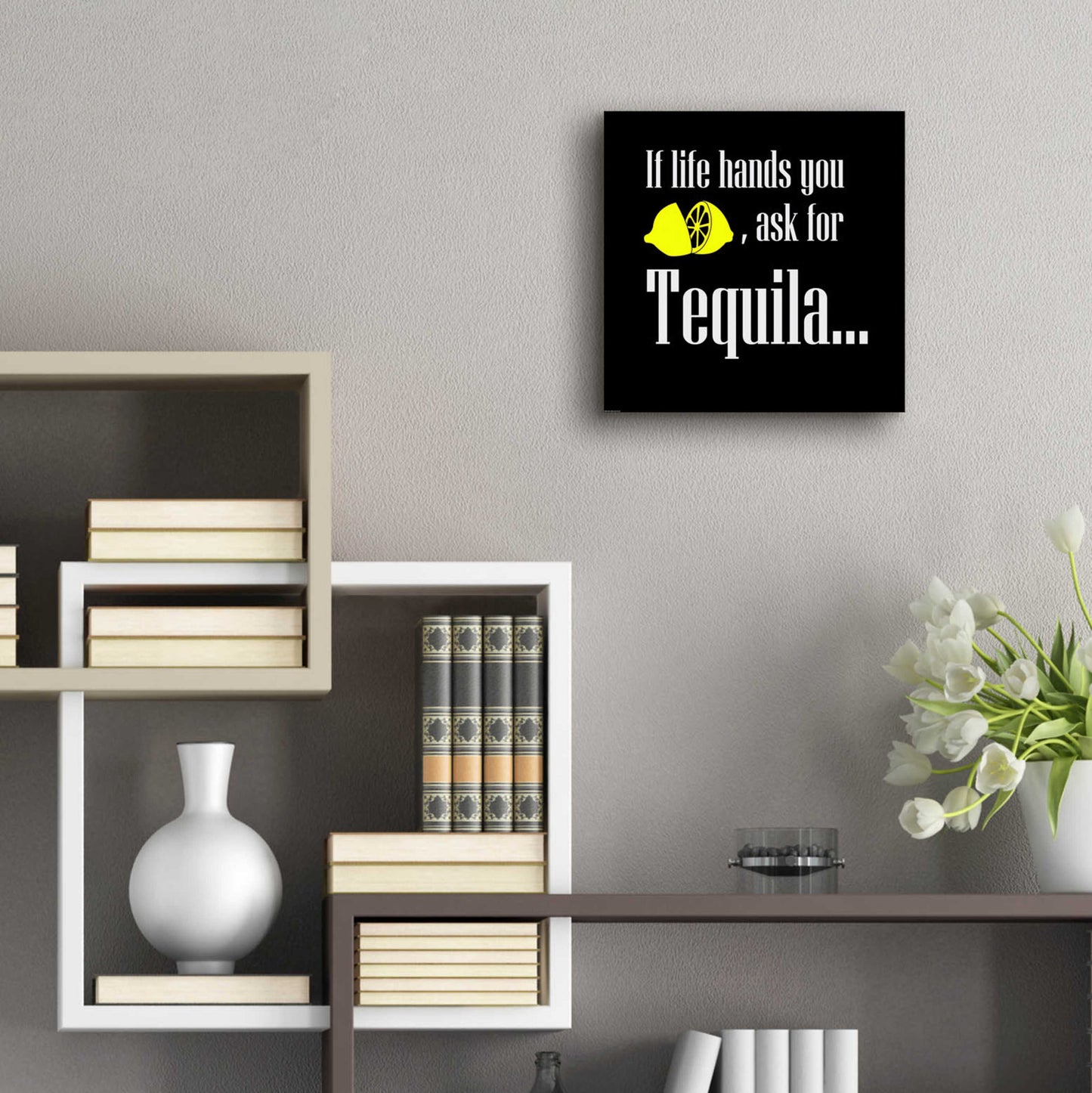 Epic Art 'If Life Hands You Lemons' by GraphINC, Acrylic Glass Wall Art,12x12